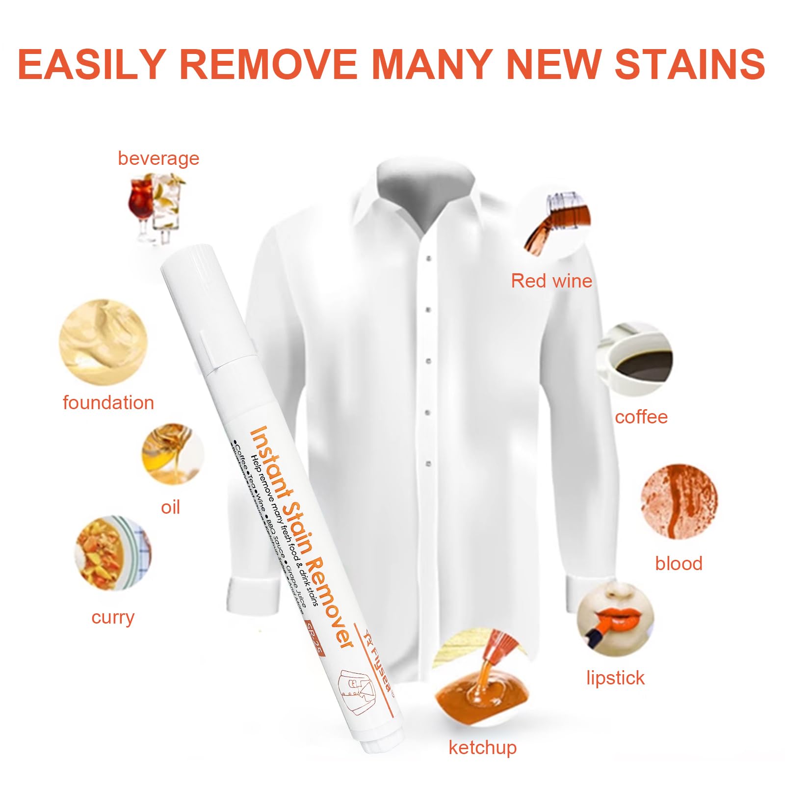 2024 New Upgrade Bleach Pen 2-Pack - Stain Remover Pen for Clothes, Portable Fabric Whitener, Travel-Size Laundry Stain Remover - Perfect for Travel, Home Use & Emergency Stain Removal