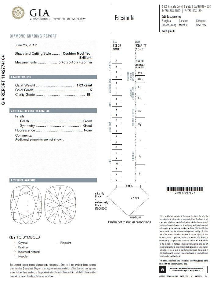2.22ct GIA Certified Natural Cushion Cut Diamond Ring in 14K White Gold with Square Raised Setting - Perfect for Engagement, Wedding & Anniversary Gifts