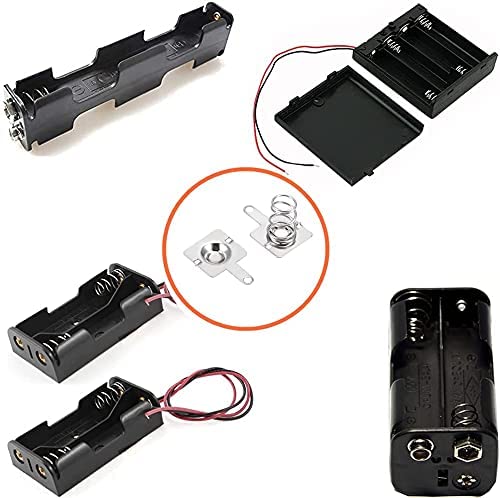 Heyiarbeit 20 Pairs AA Battery Spring Plates - Nickel-Plated Positive/Negative Contact Conversion Kit (12mmx10mm) for DIY Electronics, Flashlights & Battery Compartment Repairs