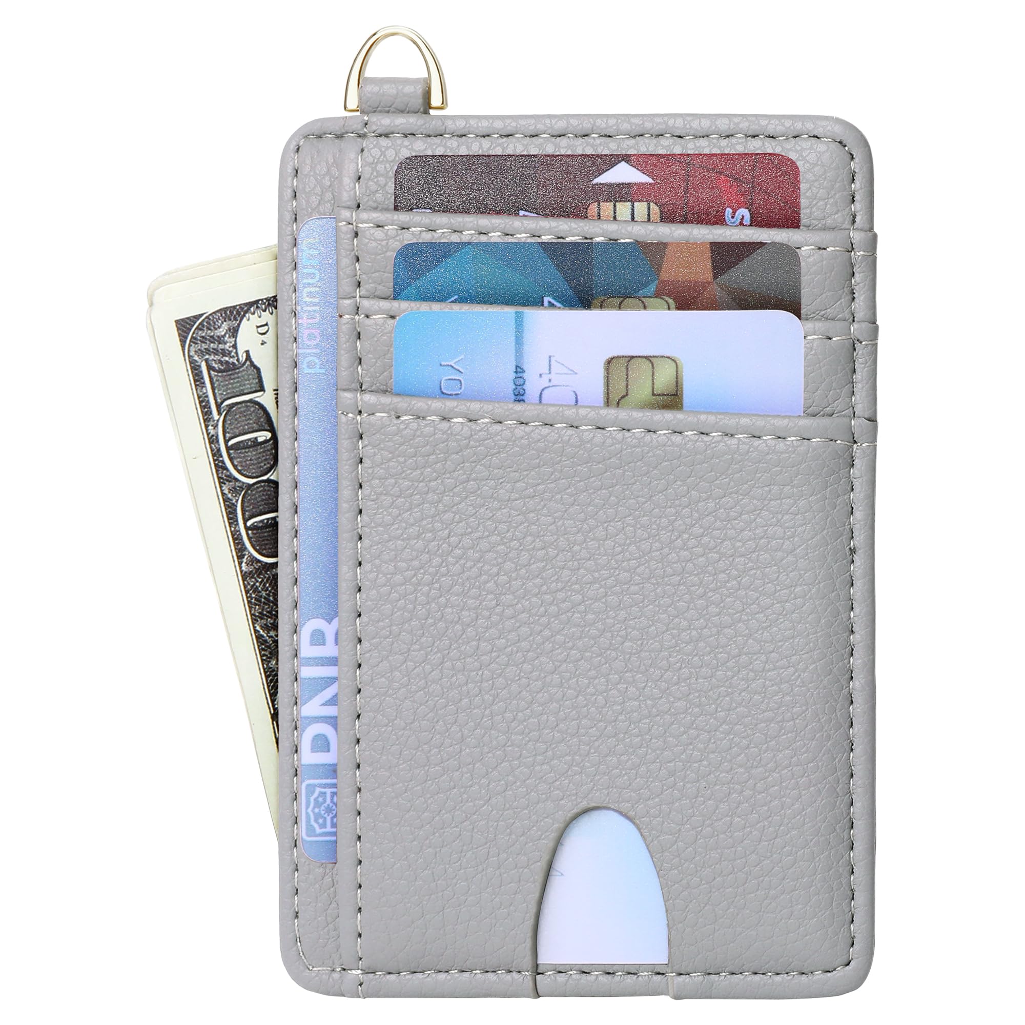 Slim RFID Blocking Credit Card Holder - Minimalist Front Pocket Wallet for Men & Women with ID Window | Compact Card Case for Travel, Business & Everyday Use