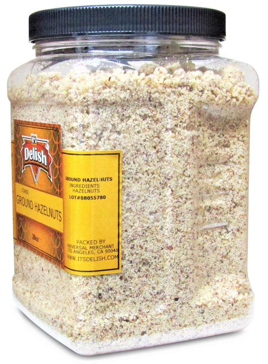 Organic Ground Hazelnuts 28oz (1.6lb) | Premium Jumbo Reusable Container | Perfect for Baking, Smoothies & Healthy Snacks
