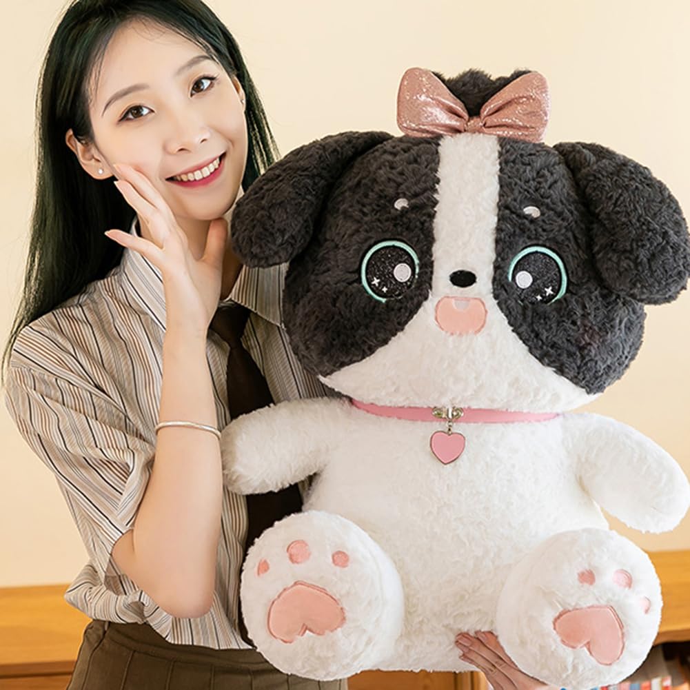 Adorable Plush Dog Stuffed Animal Toy - 13.78 Inch Soft Cartoon Puppy Pillow, Cuddly Plushie Doll for Christmas & Birthday Gifts, Home Decor, Sofa Cushion - Perfect for Nursery, Bedroom Decor & Stress Relief