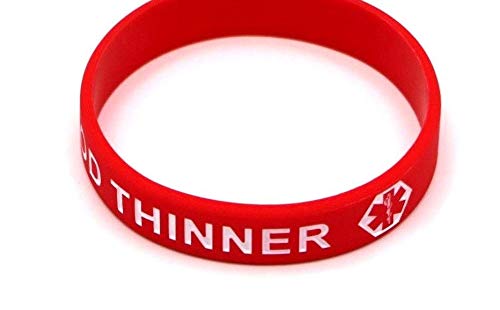 Blood Thinner Alert Bracelet - Emergency Medical ID Wristband for Safety