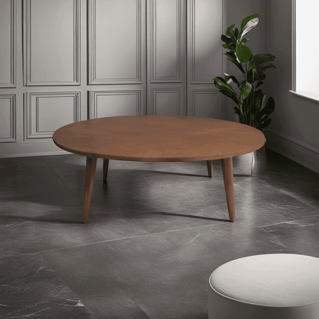 Everly Solid Wood Oval Coffee Table - 43 Inch Natural Wooden Living Room Center Table for Modern Home Decor | Perfect for Sofa Set, Lounge & Family Gatherings