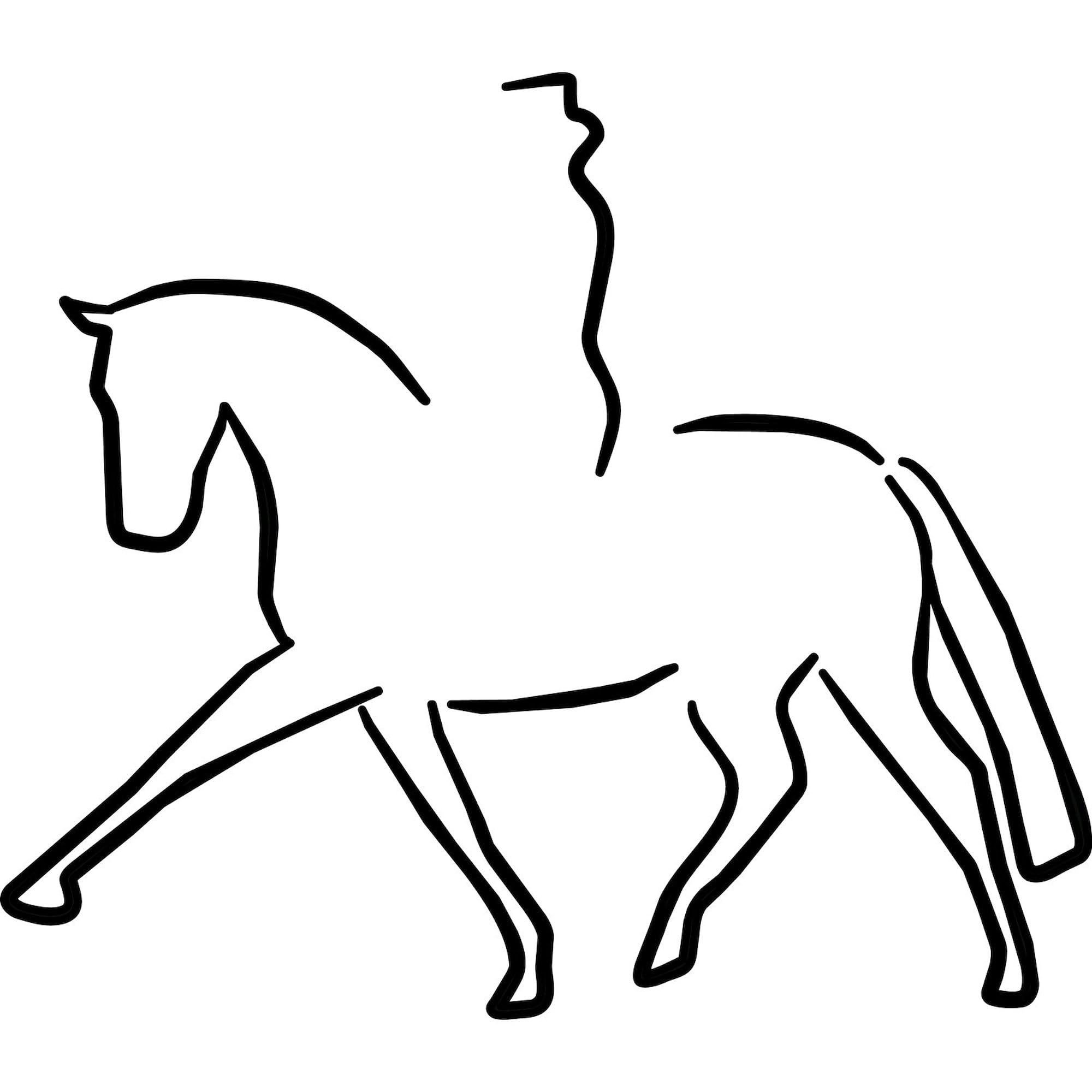 Dressage Horse Sticker - Square Car Decal for Bumper & Laptop