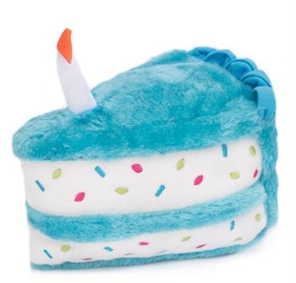 Soft Blue Birthday Cake Plush Toy - Cute Stuffed Animal Gift for Kids, Birthday Parties & Nursery Decor