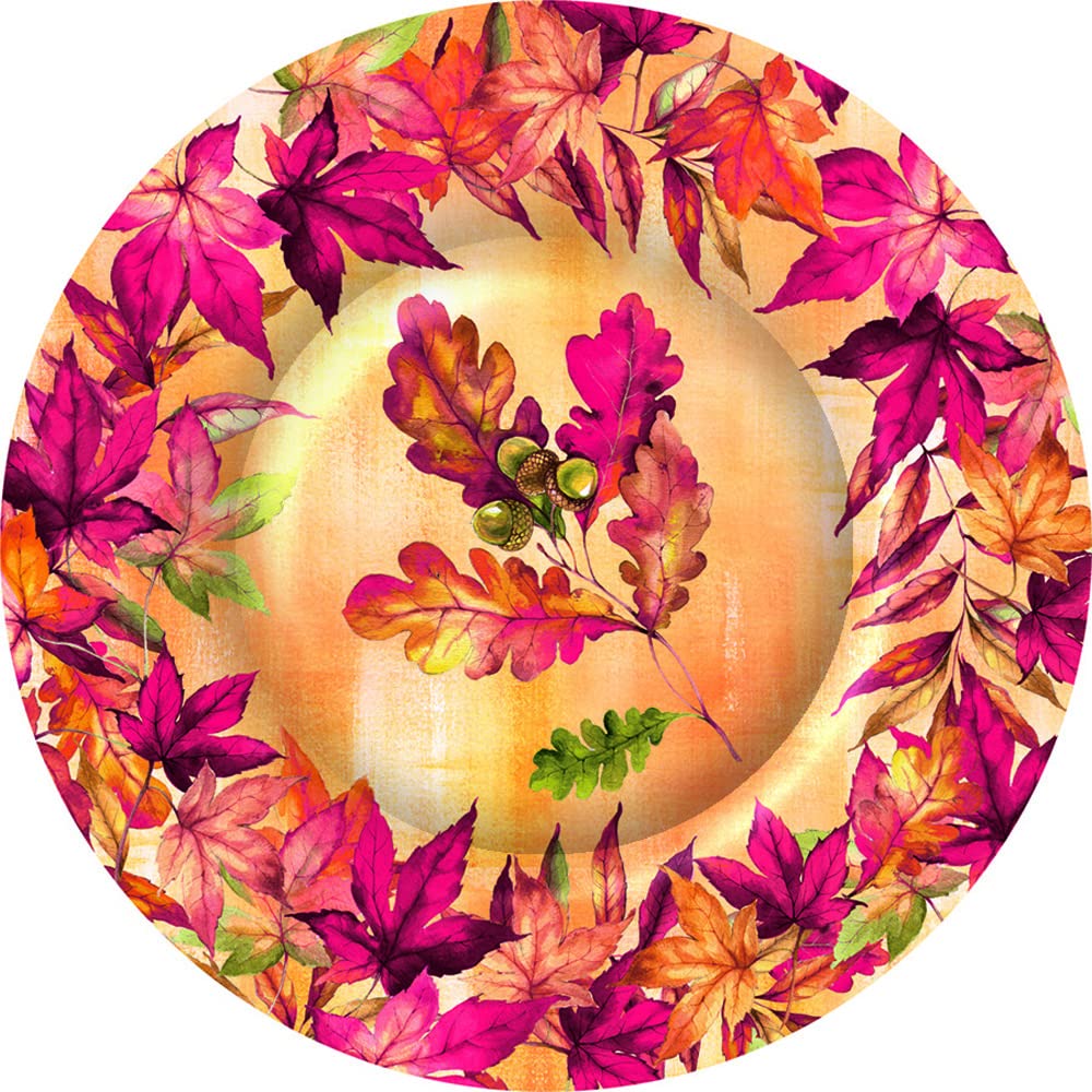 Autumn-Themed Paper Plates and Napkins Set - 72 Pieces (32 Plates, 40 Napkins) for Fall Parties, Thanksgiving, and Seasonal Decorations