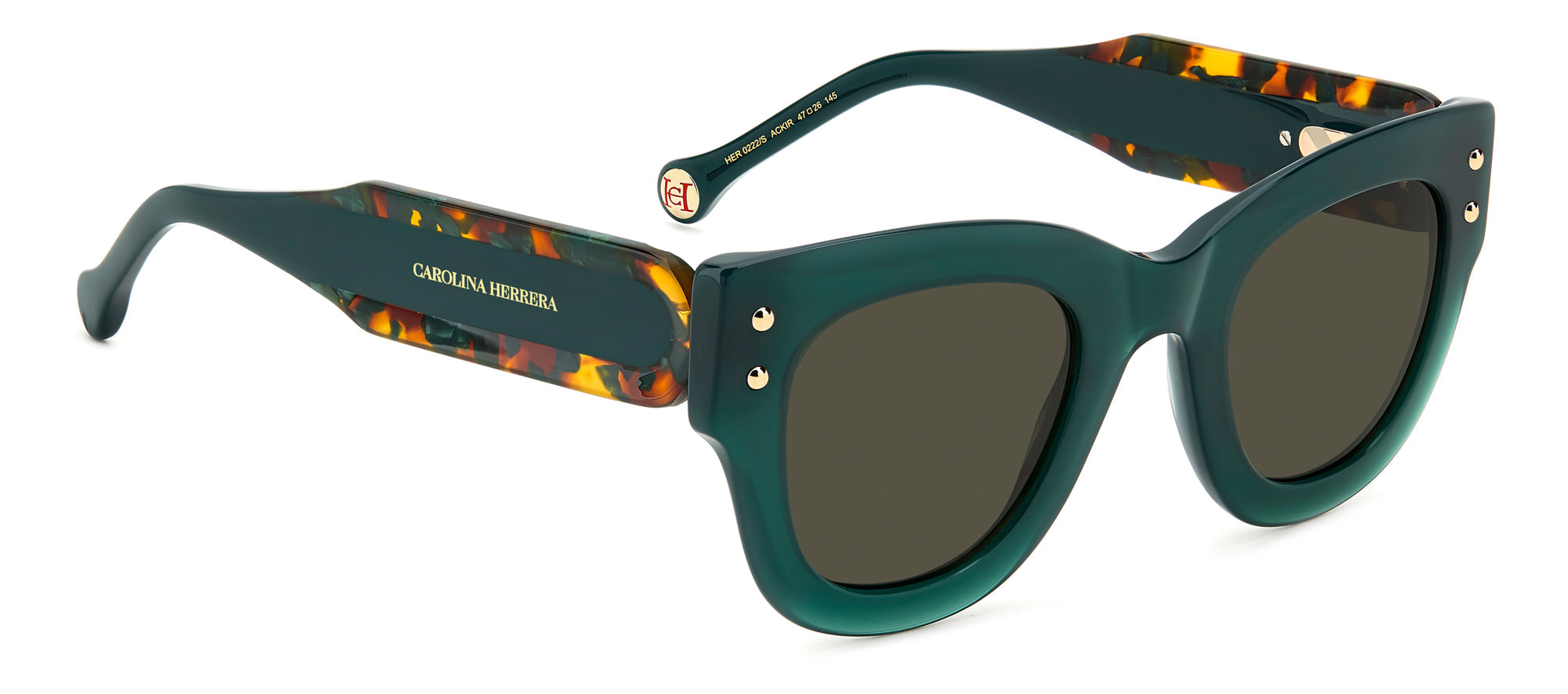 Carolina Herrera HER 0222/S Women's Designer Sunglasses - UV Protection & Polarized Lenses for Outdoor Activities, Driving, and Beach Vacations