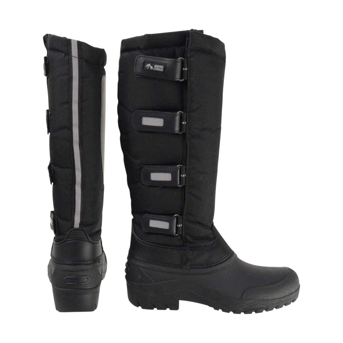 HyLAND Kids' Winter Boots for Boys & Girls - Waterproof Snow Boots for Cold Weather, Non-Slip Sole (Size 3.5 Big Kid, Black) - Perfect for Snow Play, School & Outdoor Winter Activities