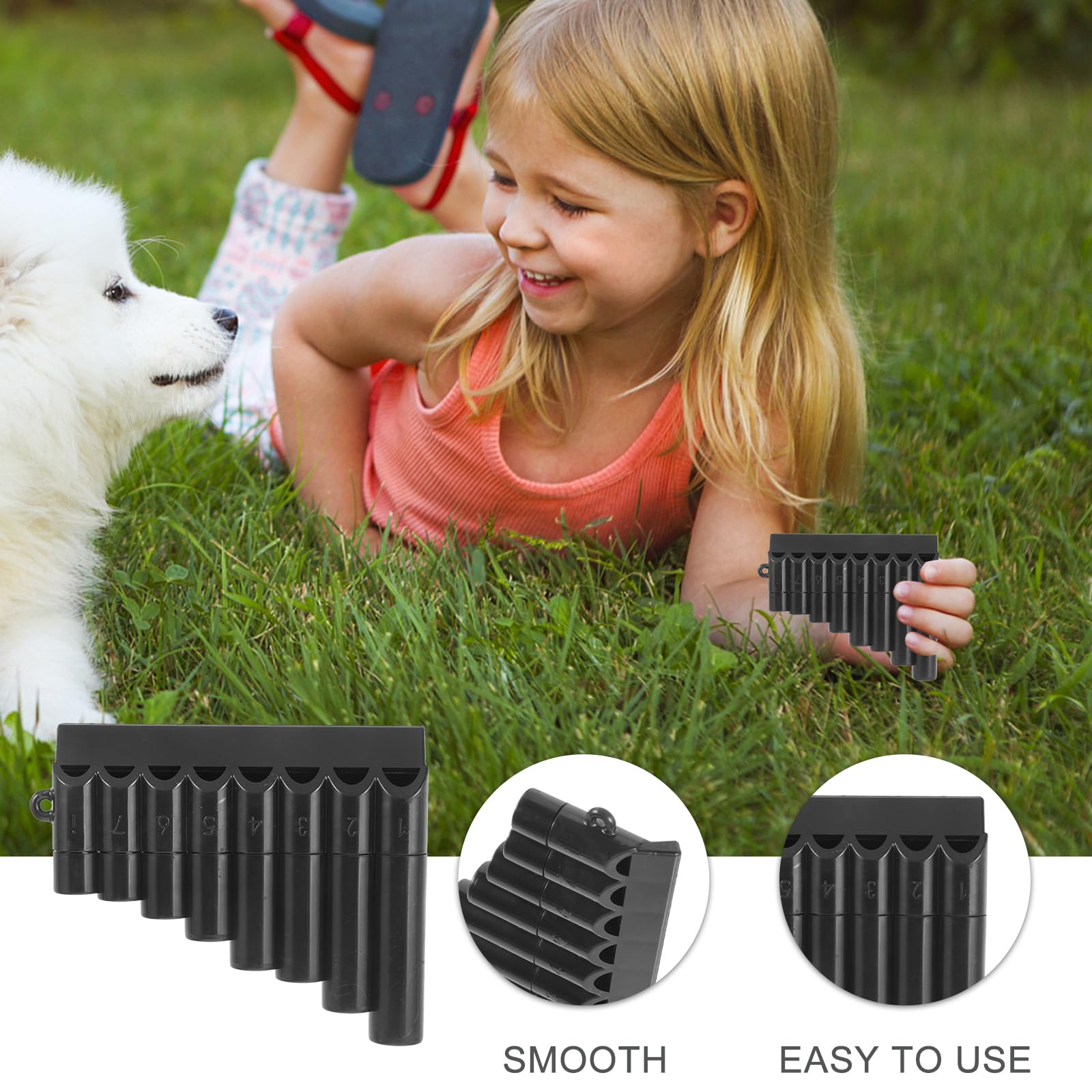 8 Mini Pan Flute - Professional Beginner Panpipes for Kids & Adults - Traditional Woodwind Musical Instrument for Learning, Practice & Performance - Perfect for Gifts, School, Travel & Outdoor Activities