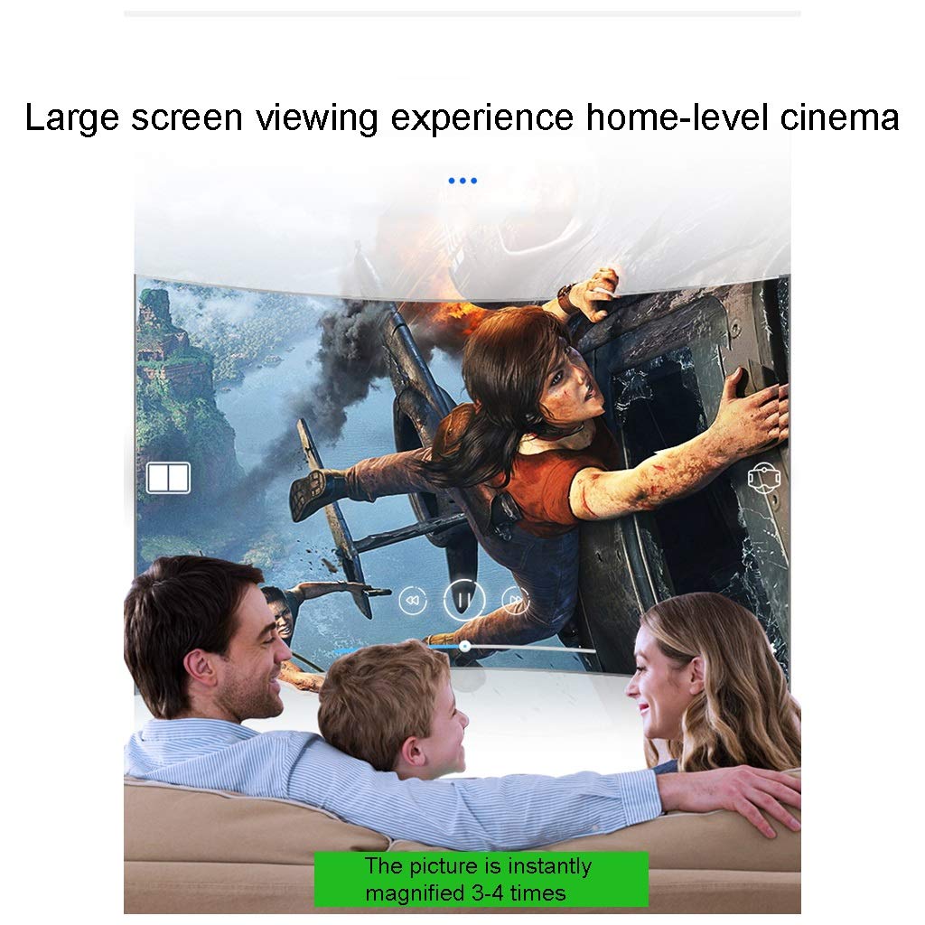 Phone Screen Enlarger & Projector with Built-in Speaker - HD Magnifier for Movies, Videos & Mobile Gaming | Portable Phone Amplifier for Home Theater & Office Entertainment