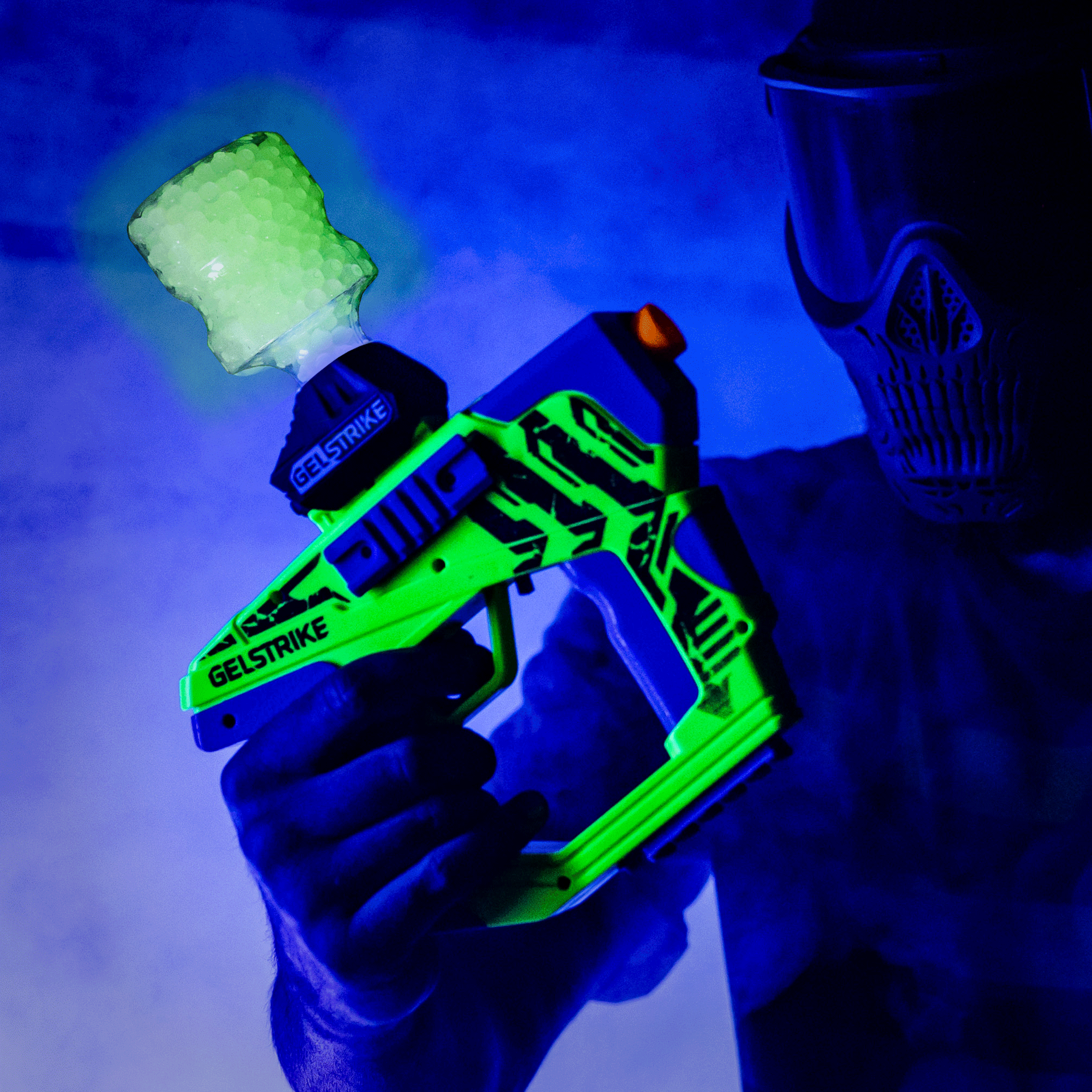 GelStrike Glowball™ Universal UV Feedneck - High Visibility Paintball Accessory for Night Games & Tactical Training