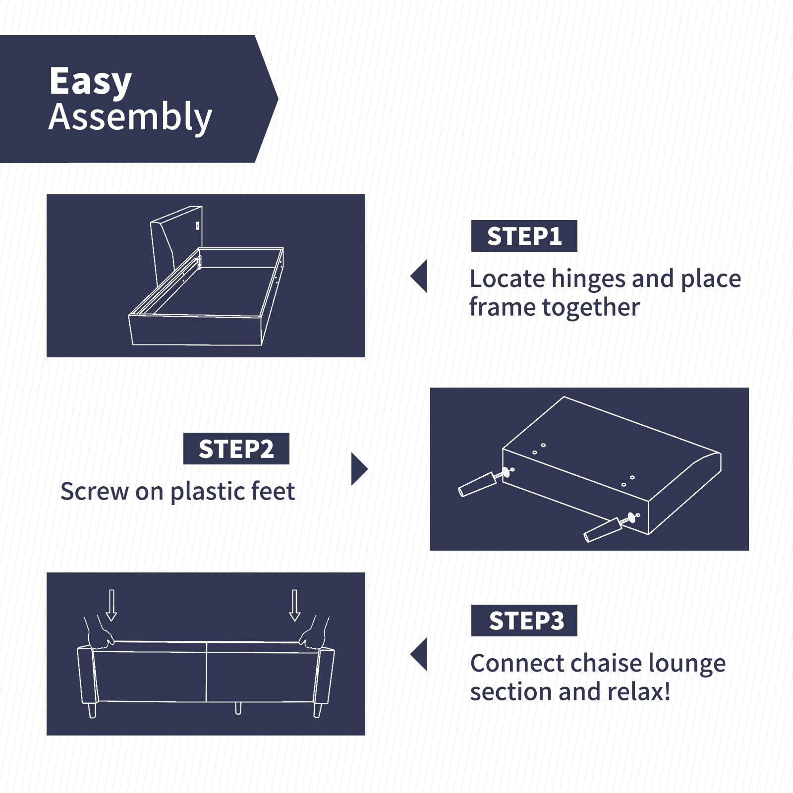 4-Piece Sectional Sofa Set with Storage Ottoman - Dark Grey Living Room Furniture (3-Seat Sofa, Loveseat, Armchair & Ottoman) | Perfect for Small Spaces, Apartments & Family Gatherings