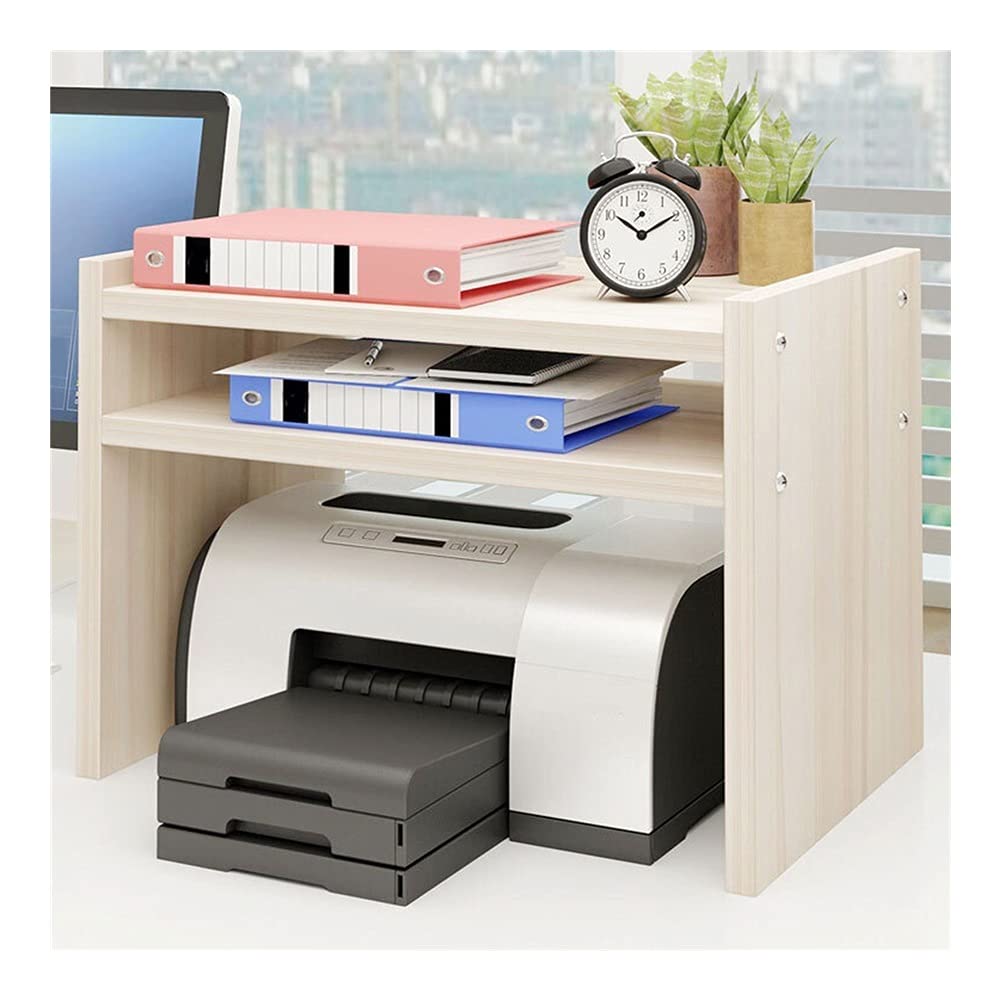 Desktop Printer Stand with Storage Shelf - Large Space Organizer for Printer, Copier & Scanner - Multi-Functional Desk File Rack - Perfect for Home Office & Workspace Organization