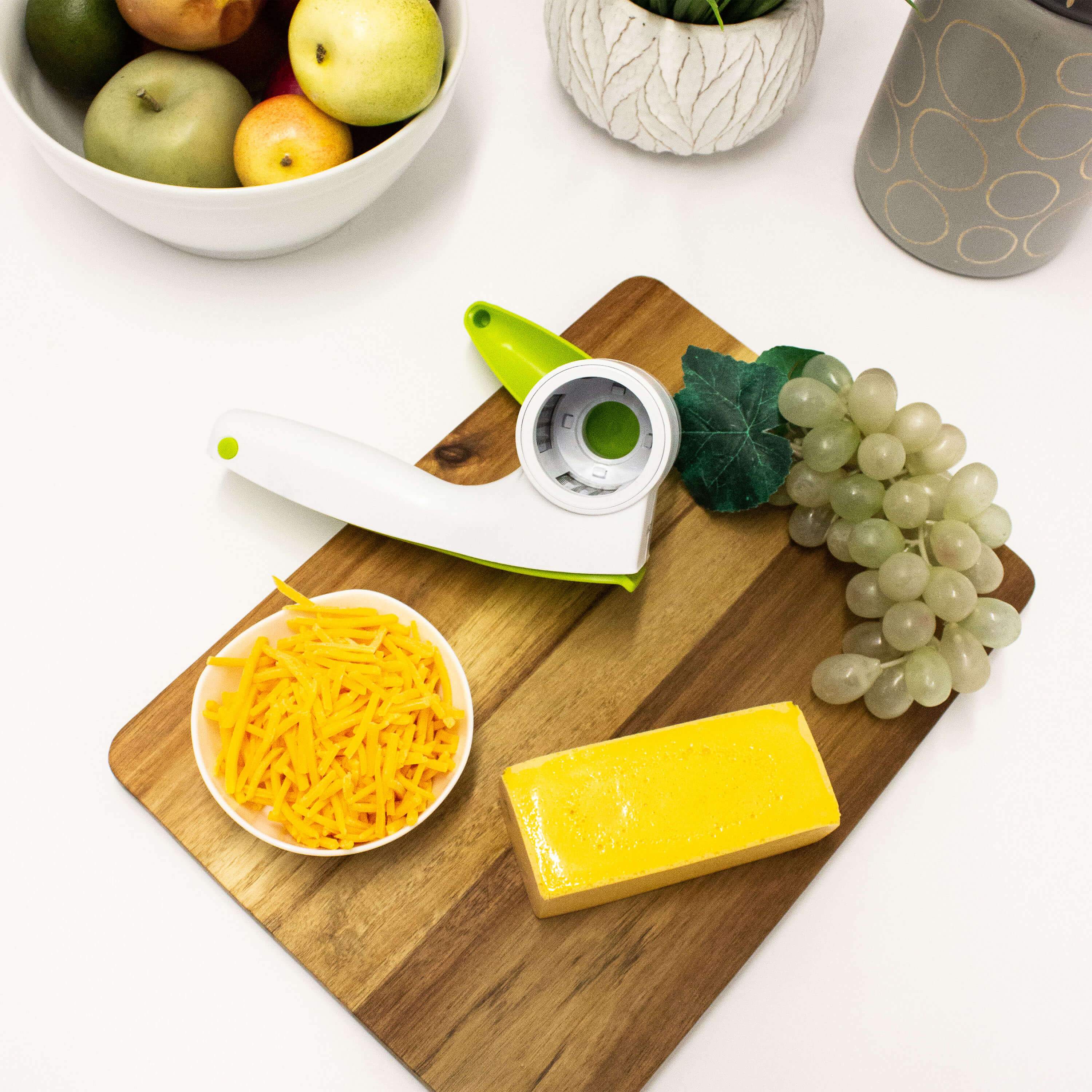 BergHOFF Essentials 5-Piece French Fry Cutter and Rotary Cheese Grater Set - Perfect for Home Kitchen, Meal Prep & Entertaining