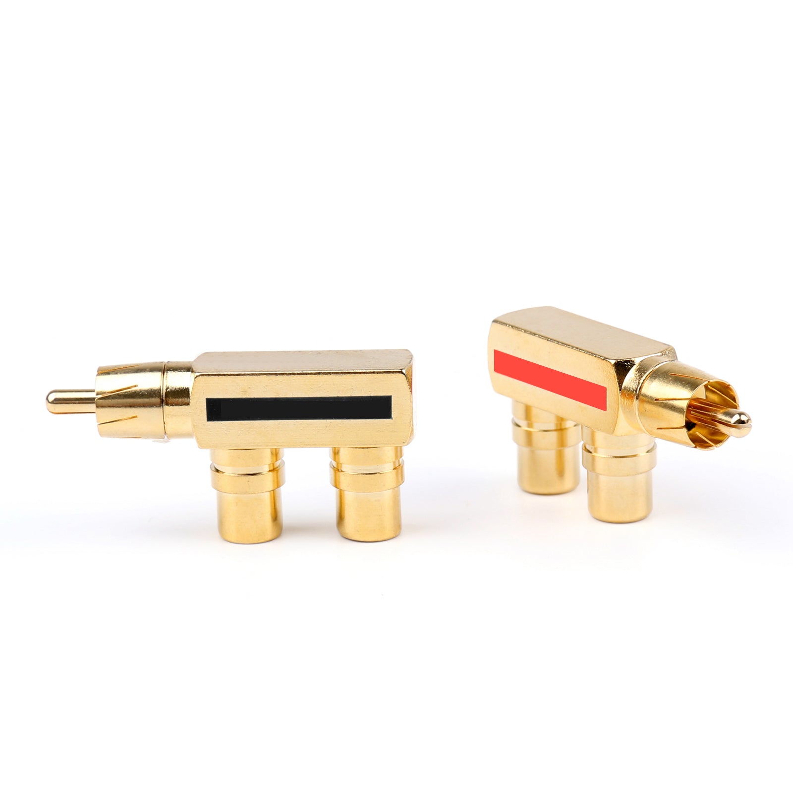 10 Pcs Gold Plated RCA Audio Splitter Adapter - 1 Male to 2 Female Connector for Home Theater, Car Stereo & DJ Equipment - High Quality AV Y-Cable for Enhanced Sound Distribution
