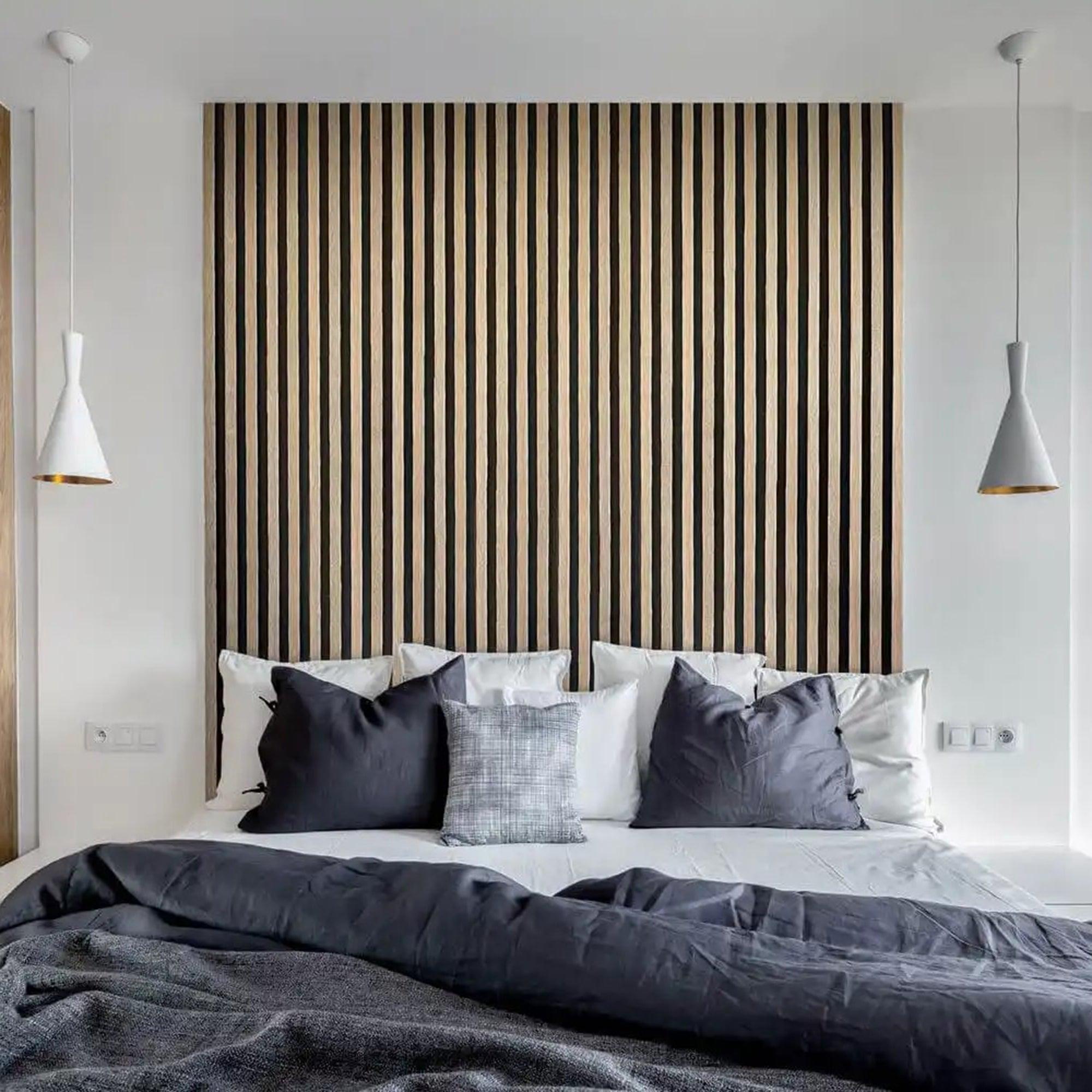 4 Pack Acoustic Wood Wall Panels - Soundproof Veneer Panels for Home Theater, Office & Studio Decoration - Noise Reduction & Stylish Interior Design