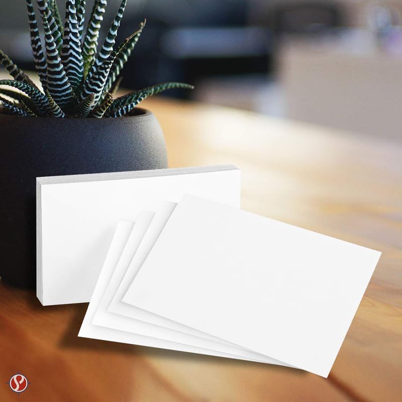 100-Pack Extra Thick White Index Cards – 14pt (0.014”) Heavyweight Blank Cardstock (8.5
