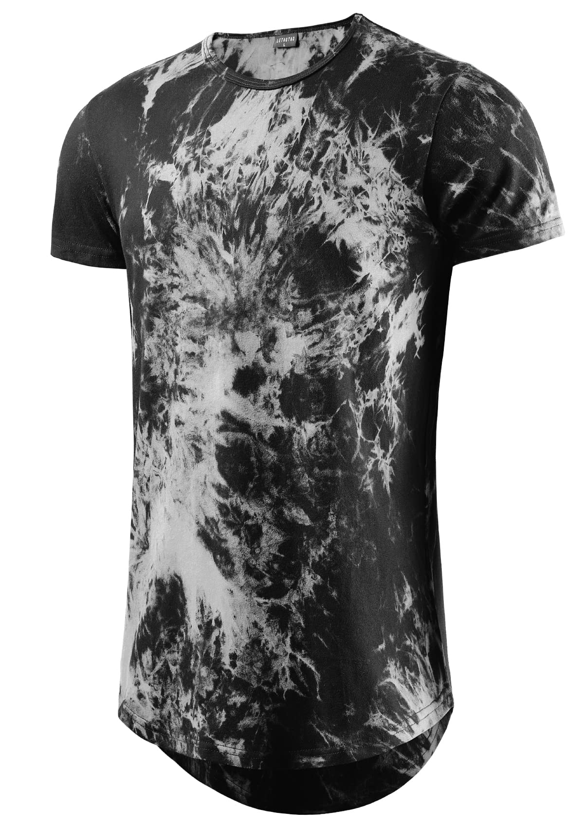 LETAOTAO Men's Longline Tie Dye T-Shirts - Hip Hop & Gym Shirts for Casual Wear, Hipster Fashion (Regular & Big Tall Sizes) | Perfect for Streetwear, Workouts, and Trendy Outfits