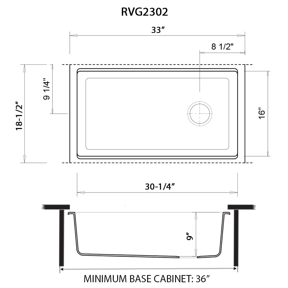 Ruvati epiStage 33-Inch Workstation Granite Composite Kitchen Sink RVG2302WH - Perfect for Modern Kitchens, Food Prep & Dishwashing