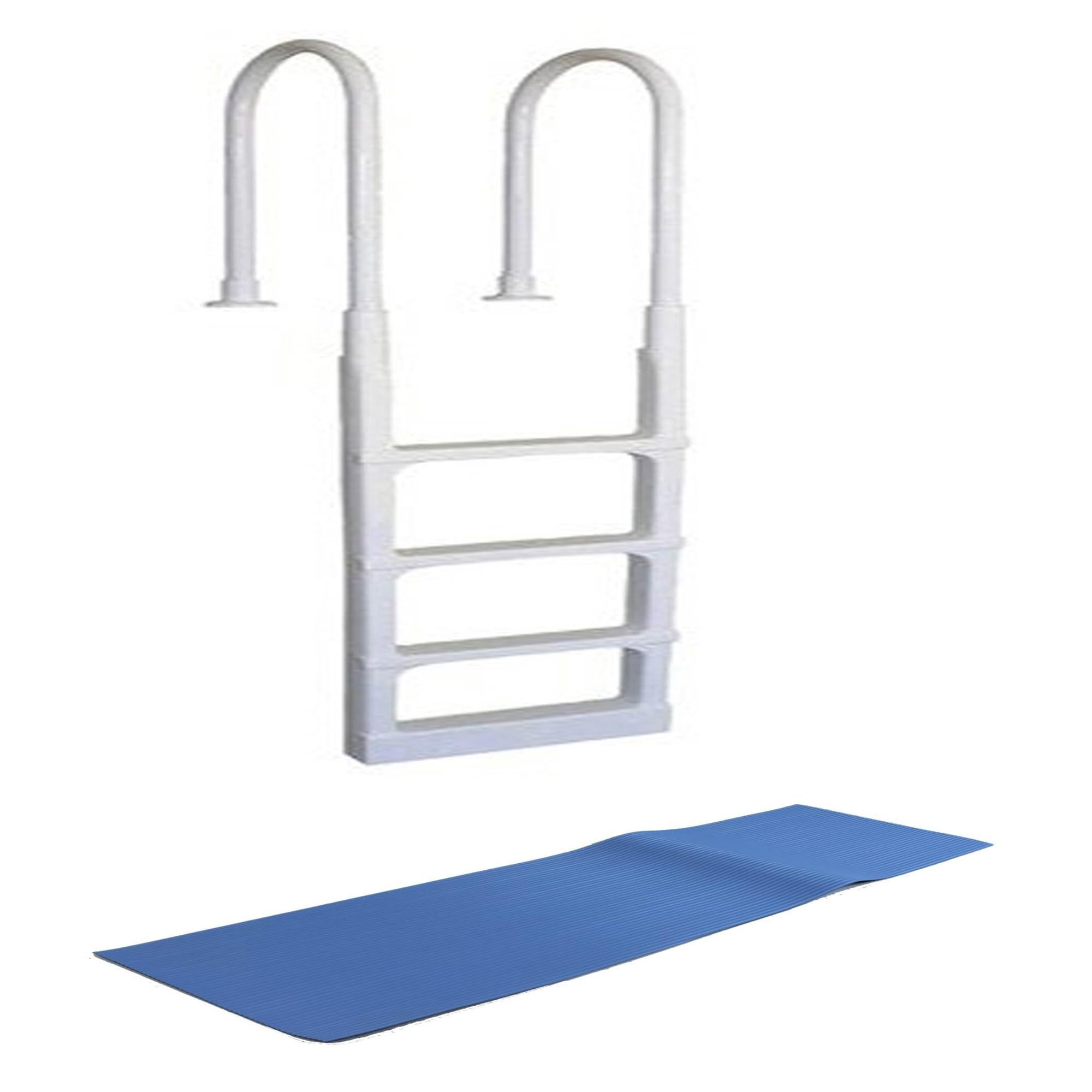 ProSeries In-Pool Deck Ladder for 48-54 Inch Above Ground Swimming Pools - Heavy Duty White Safety Ladder for Easy Pool Entry & Exit | Perfect for Backyard, Inground & Residential Pools