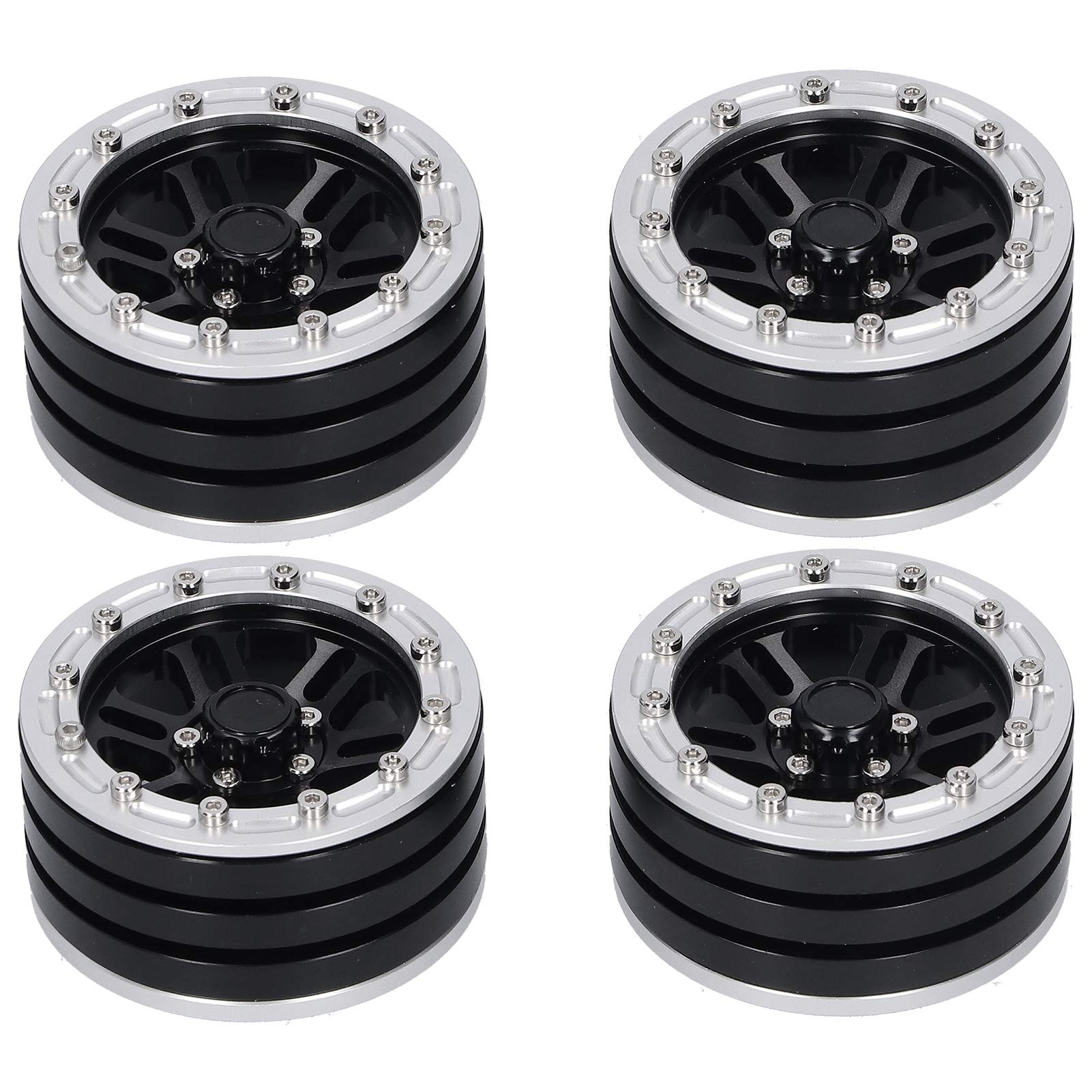 Evonecy Aluminum Alloy RC Car Wheel Hub Set - High Strength Durable Replacement Parts for Off-Road RC Vehicles & Crawler Cars | Perfect for Racing, Crawling & Off-Road Adventures