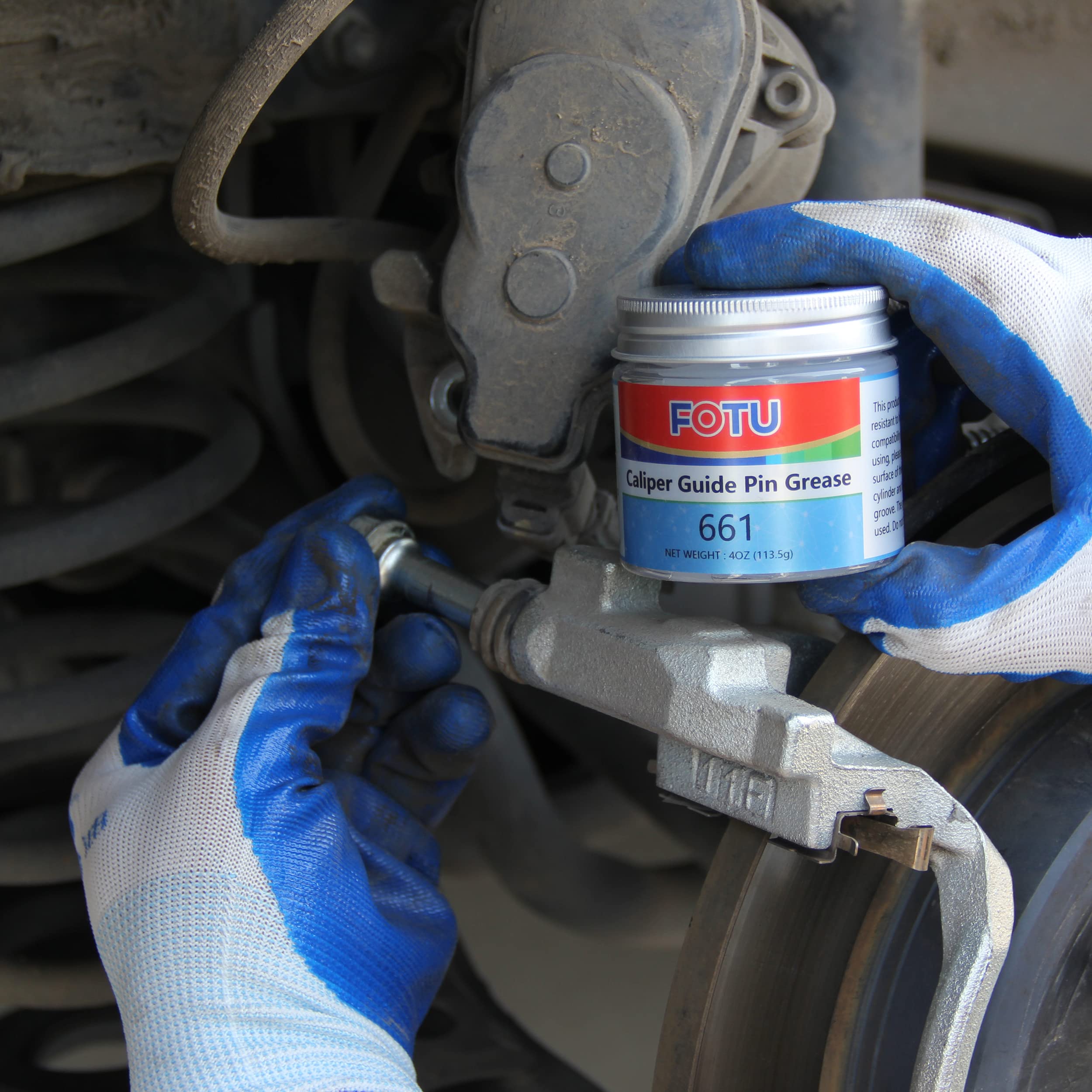 High-Temperature Brake Caliper Grease - FOTU 661 Guide Pin Lubricant for Smooth Braking | Long-Lasting, Vehicle-Compatible | Ideal for Car Maintenance & DIY Brake Repairs