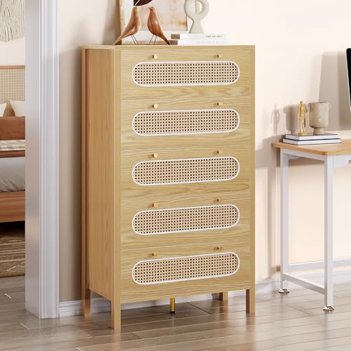 Wood 5 Drawers