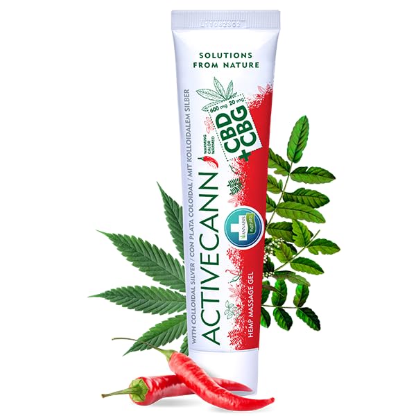 Annabis ACTIVECANN Warming CBD + CBG Massage Gel with Hemp Seed Oil, Capsicum & Cinnamon - 75ml for Muscle Pain Relief & Joint Comfort - Perfect for Post-Workout Recovery & Arthritis Support
