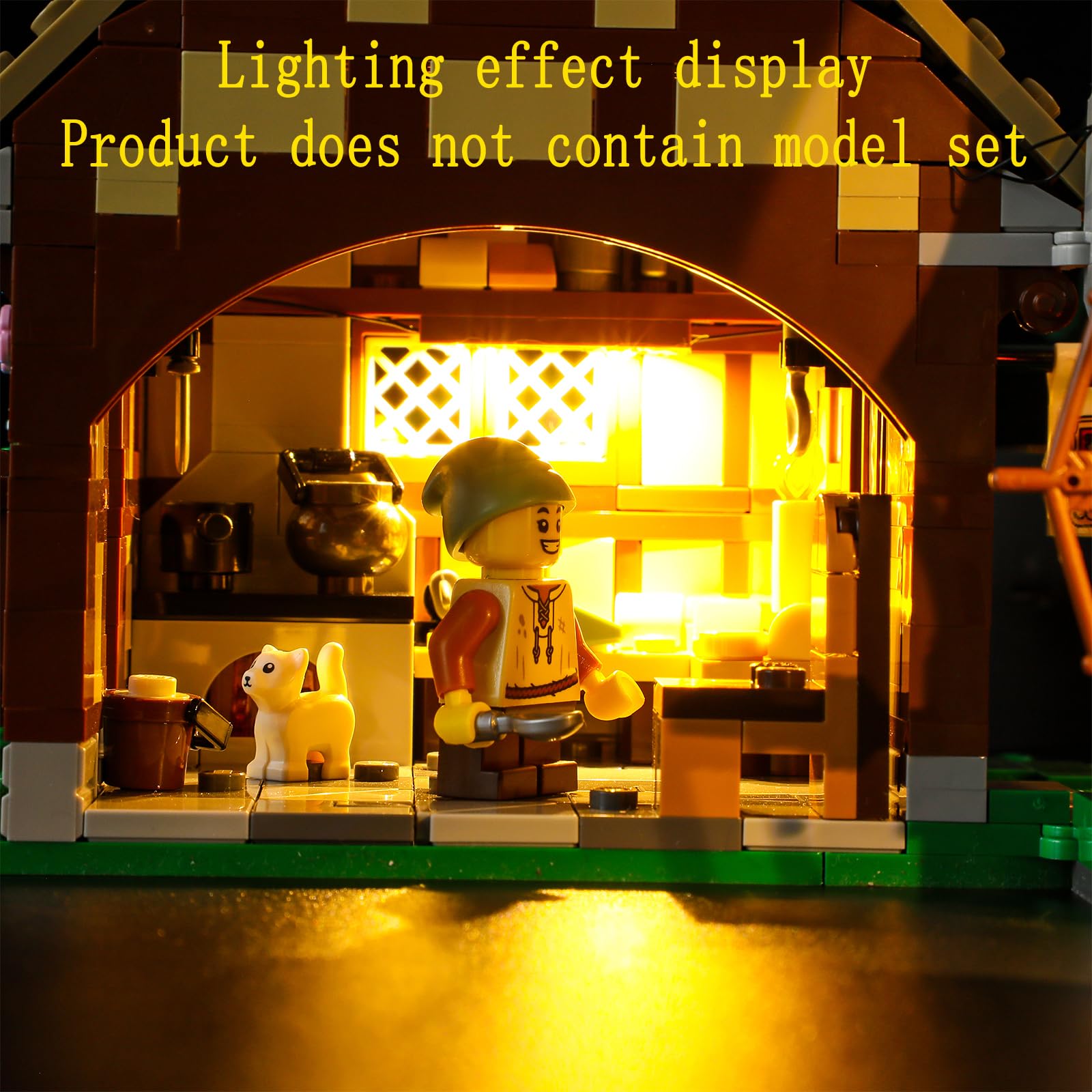 GEAMENT LED Light Kit for Lego Medieval Town Square 10332 - Compatible with Lego Icons Set (Building Blocks Not Included) - Perfect for Home Decoration, Gift Giving, and Lego Display Enhancement