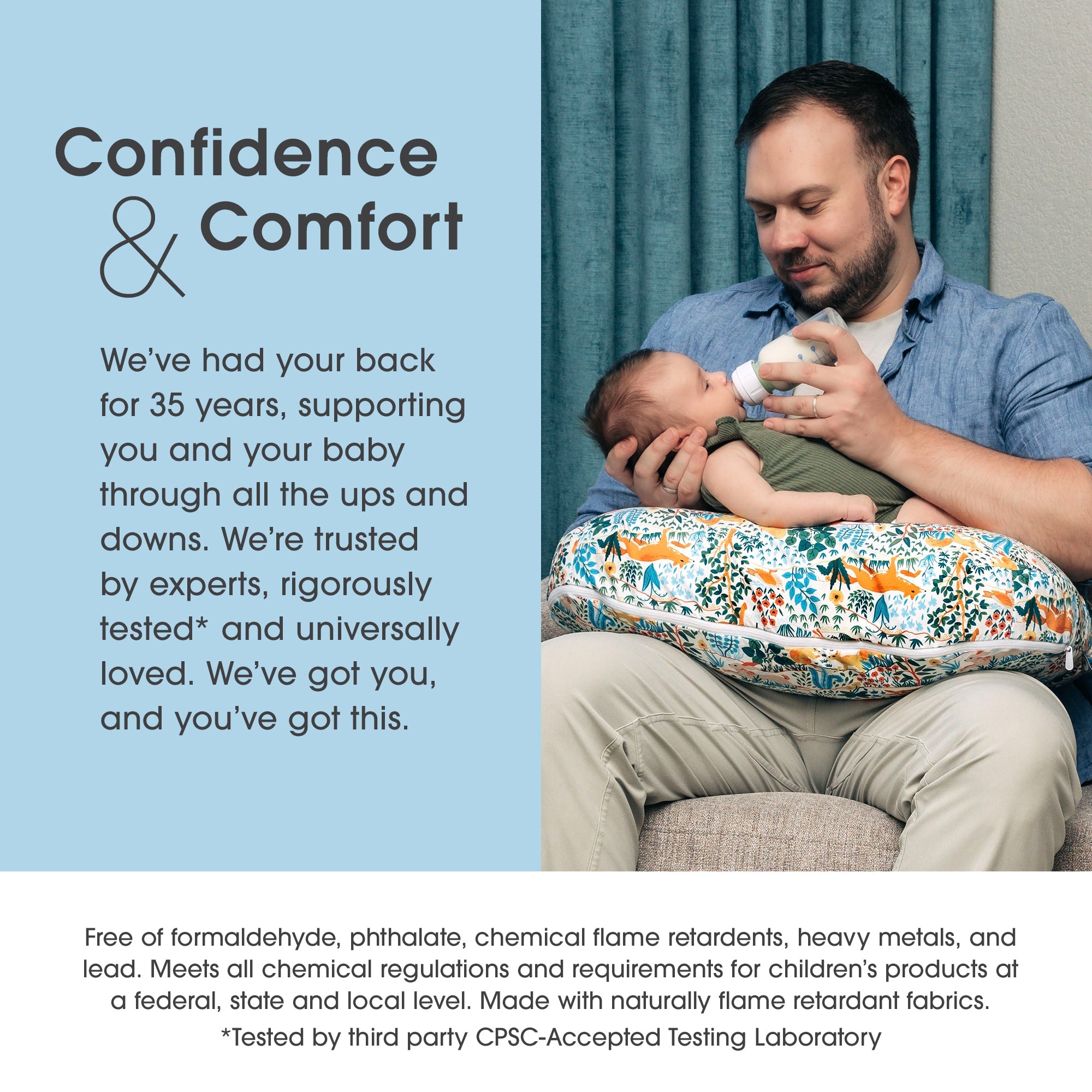 Boppy Original Nursing Pillow and Infant Support - Perfect for Breastfeeding, Bottle Feeding & Tummy Time - Soft, Comfortable & Ergonomic Design for Newborns & Babies