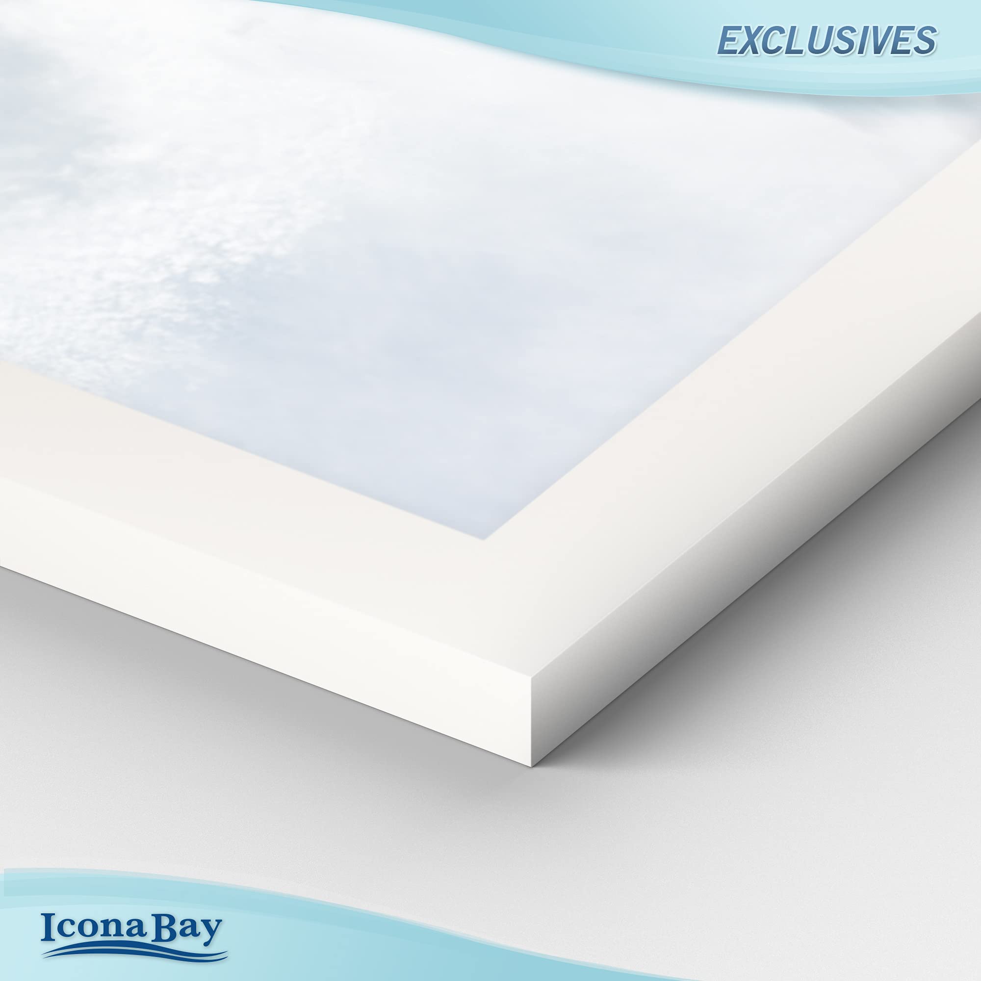 Icona Bay 4x6 Picture Frames (White, 6 Pack) - Premium Wood Composite Photo Frames for Wall or Tabletop Display - Perfect for Home Decor, Office, Wedding Photos & Gift Giving