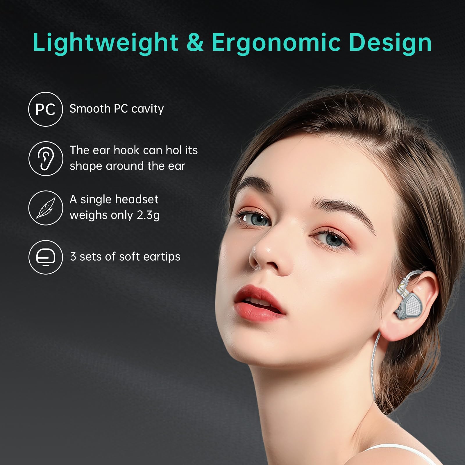 ARTTI R6 HiFi Wired In-Ear Monitor Headphones with Detachable 2-Pin Cable & Built-in Mic - Professional IEM Earbuds for Musicians, DJs, Singers & Audiophiles (3.5mm) - Perfect for Studio Recording, Live Performances & Gaming