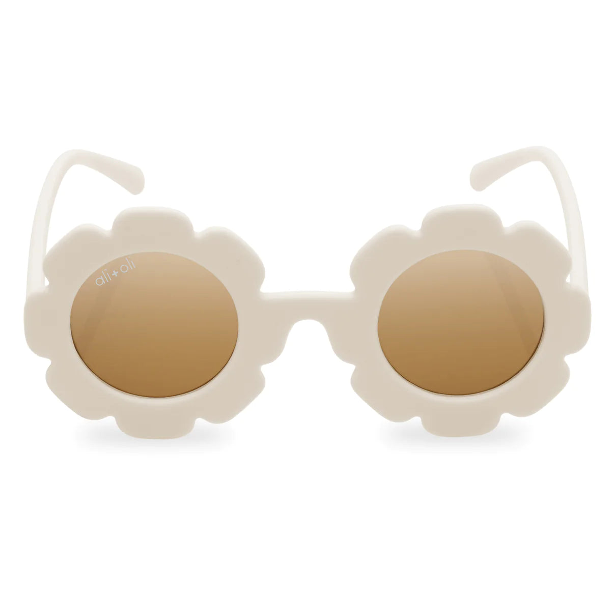 Ali+Oli White Flower Kids Sunglasses - UV400 Protection Polarized Sunglasses for Girls Boys - Stylish & Comfortable for Outdoor Play, Beach, and Summer Activities