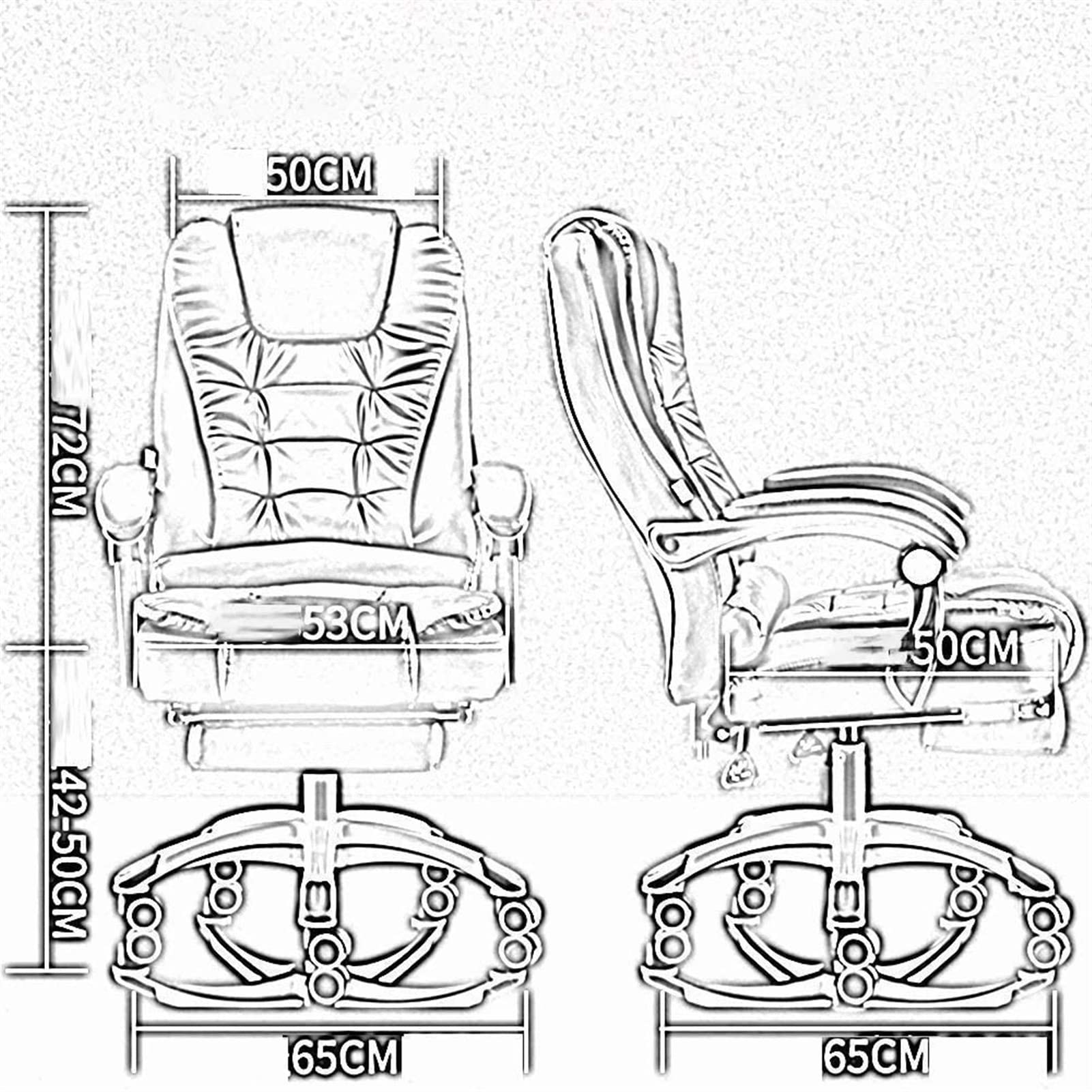 Ergonomic Office Chair with PU Leather Padding - Adjustable Swivel Racing Chair with Extended Legrest & Recliner for Gaming, Computer Work & Home Office (Pink) - Perfect for Long Hours of Work, Gaming Sessions & Remote Work Comfort