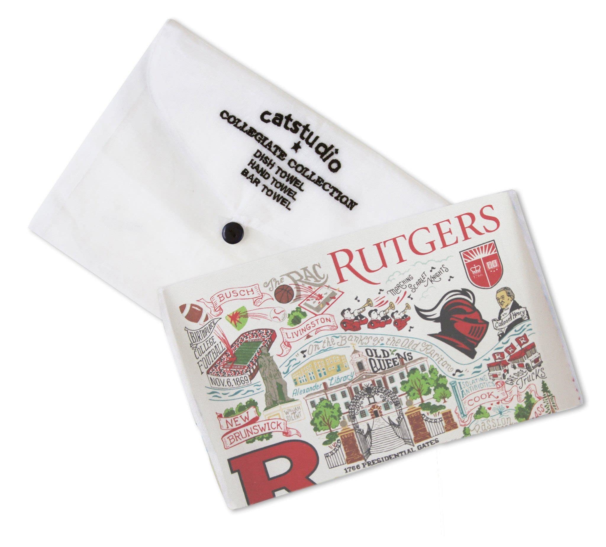 Rutgers University Dish Towel - College Kitchen Towel for Rutgers Fans, Students, Alumni & Parents | Perfect for Graduation Gifts, Dorm Decor & Game Day Parties