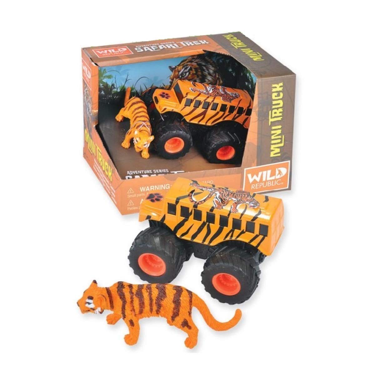 Wild Republic Tiger & Truck Adventure Playset - 2-Piece Animal Toy Set for Kids, Perfect for Imaginative Play & Creative Storytelling | Great Gift for Boys & Girls | Indoor & Outdoor Playtime Fun