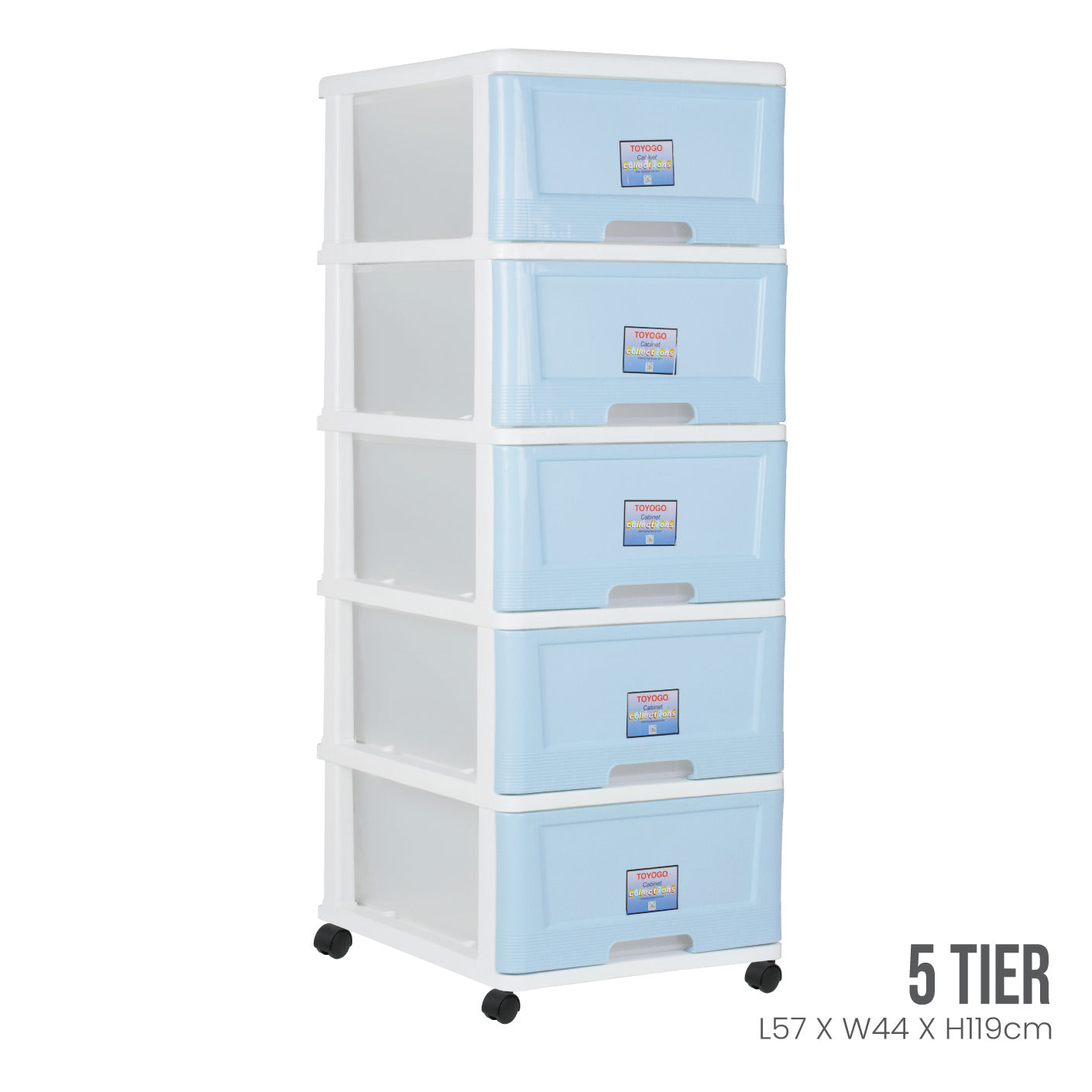 5-Tier Rolling Storage Cabinet with Wheels - Heavy Duty Metal Organizer for Kitchen, Bathroom, Office & Garage Storage Solutions