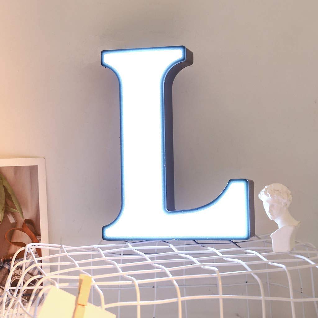 LED Marquee Letter Lights - Battery Powered Alphabet Light Up Sign for Home Decor, Wedding, Party & Night Light - A-Z Letters for Custom Names & Words