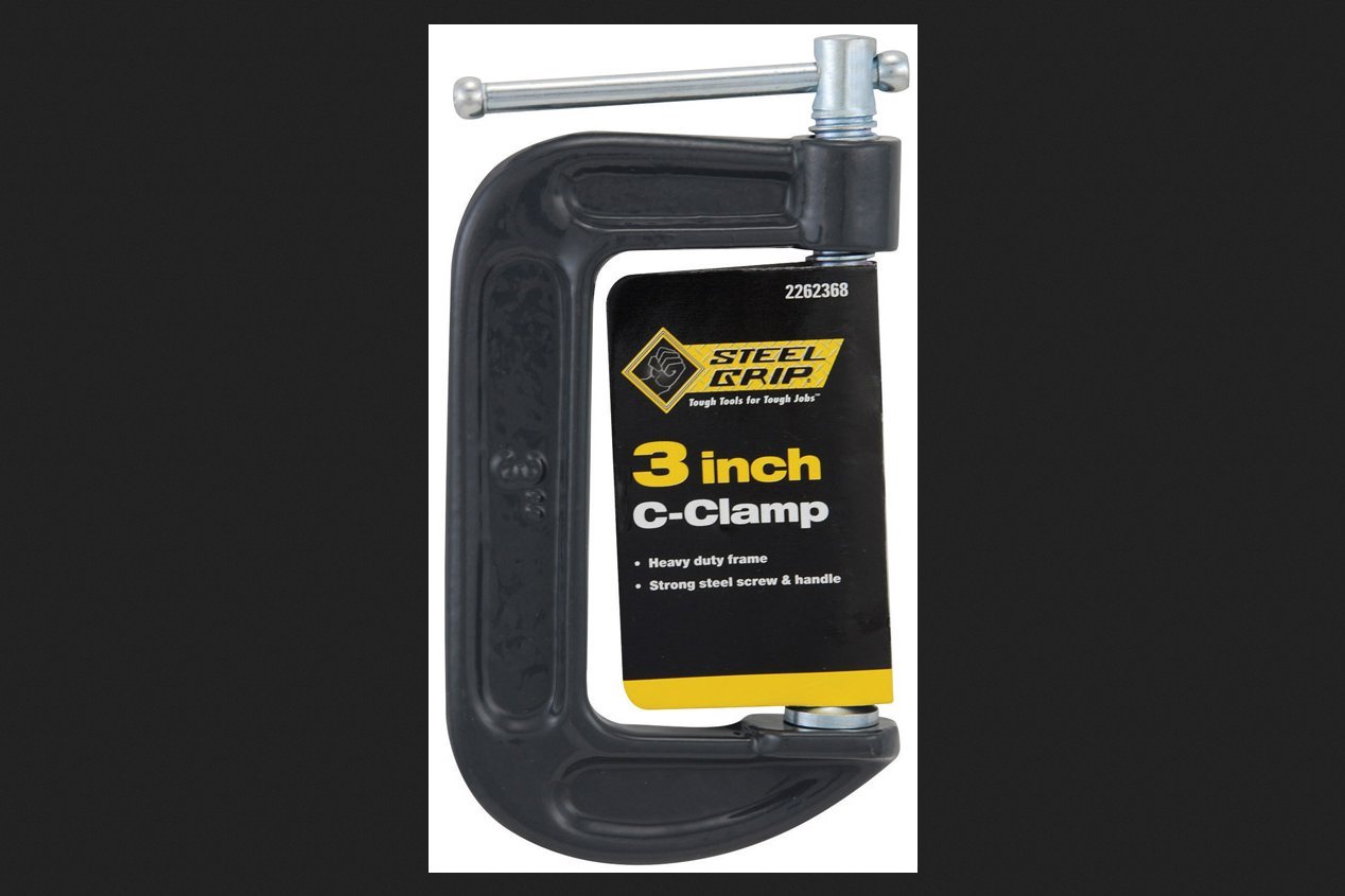 Heavy Duty Steel G-Clamp 3 Inch - Strong Metal C Clamp for Woodworking, Metalworking, DIY Projects and Home Repairs