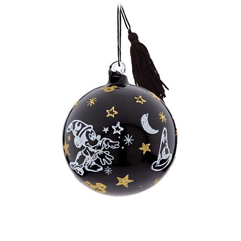 Disney Sorcerer Mickey Mouse Glass Christmas Ornament – Perfect for Holiday Tree Decor, Gift Giving, and Disney Collectibles