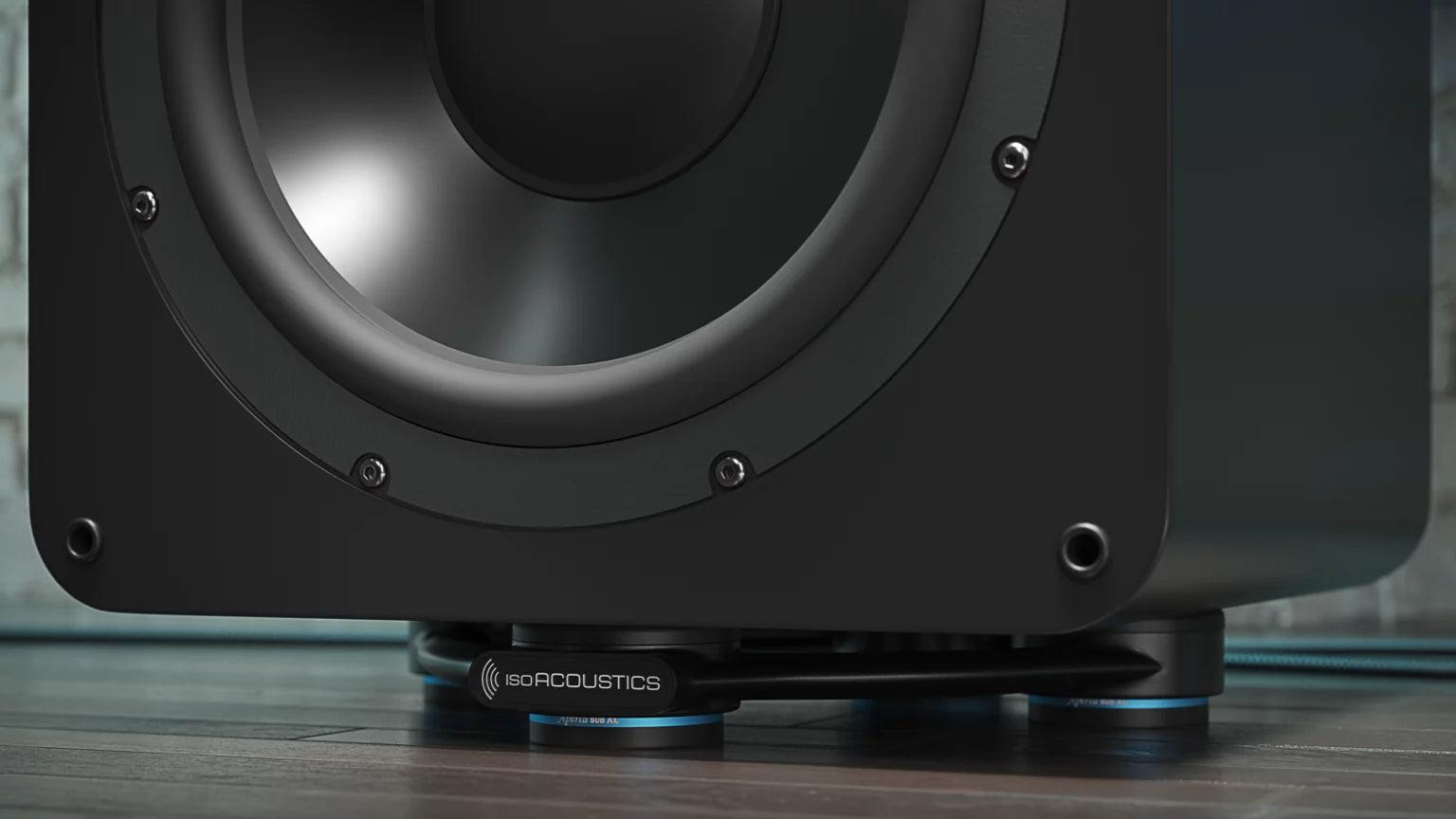 Iso Acoustics Aperta Sub Isolation Stand - Premium Subwoofer Stabilizer for Home Theater & Studio Audio Systems - Reduce Vibrations & Improve Bass Clarity for Music, Movies & Gaming