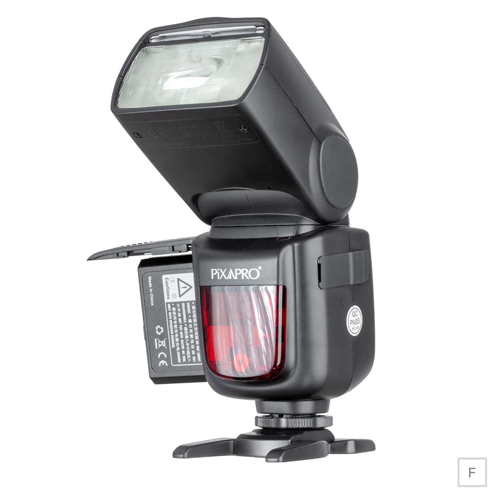 PIXAPRO Fujifilm 70W Li-ION580II TTL Hot Shoe Mount Wireless Speedlite Flash with Optional Triggers - Professional Camera Flash for DSLR & Mirrorless - Perfect for Wedding, Portrait & Studio Photography