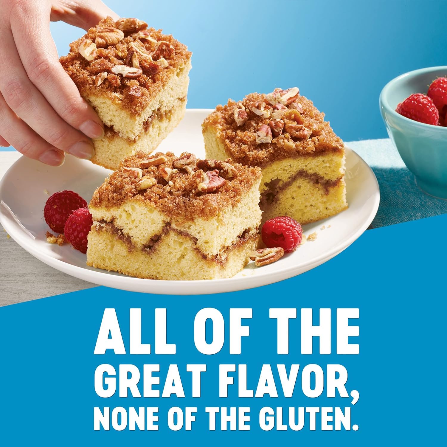 Krusteaz Gluten Free Cinnamon Crumb Cake Mix - 20 Oz Box | Easy Homemade Dessert for Breakfast, Snacks & Holiday Baking
