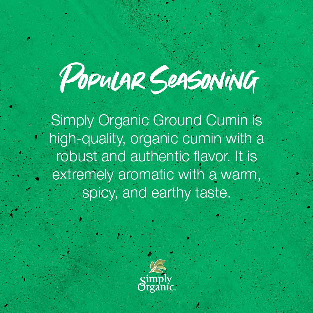 Organic Ground Cumin Seed - USDA Certified, 2.31 oz (65g) | Pure Cuminum Cyminum L. Spice for Cooking, Seasoning & Mexican/Indian Recipes | Gluten-Free & Non-GMO | Perfect for Tacos, Curry & Homemade Spice Blends