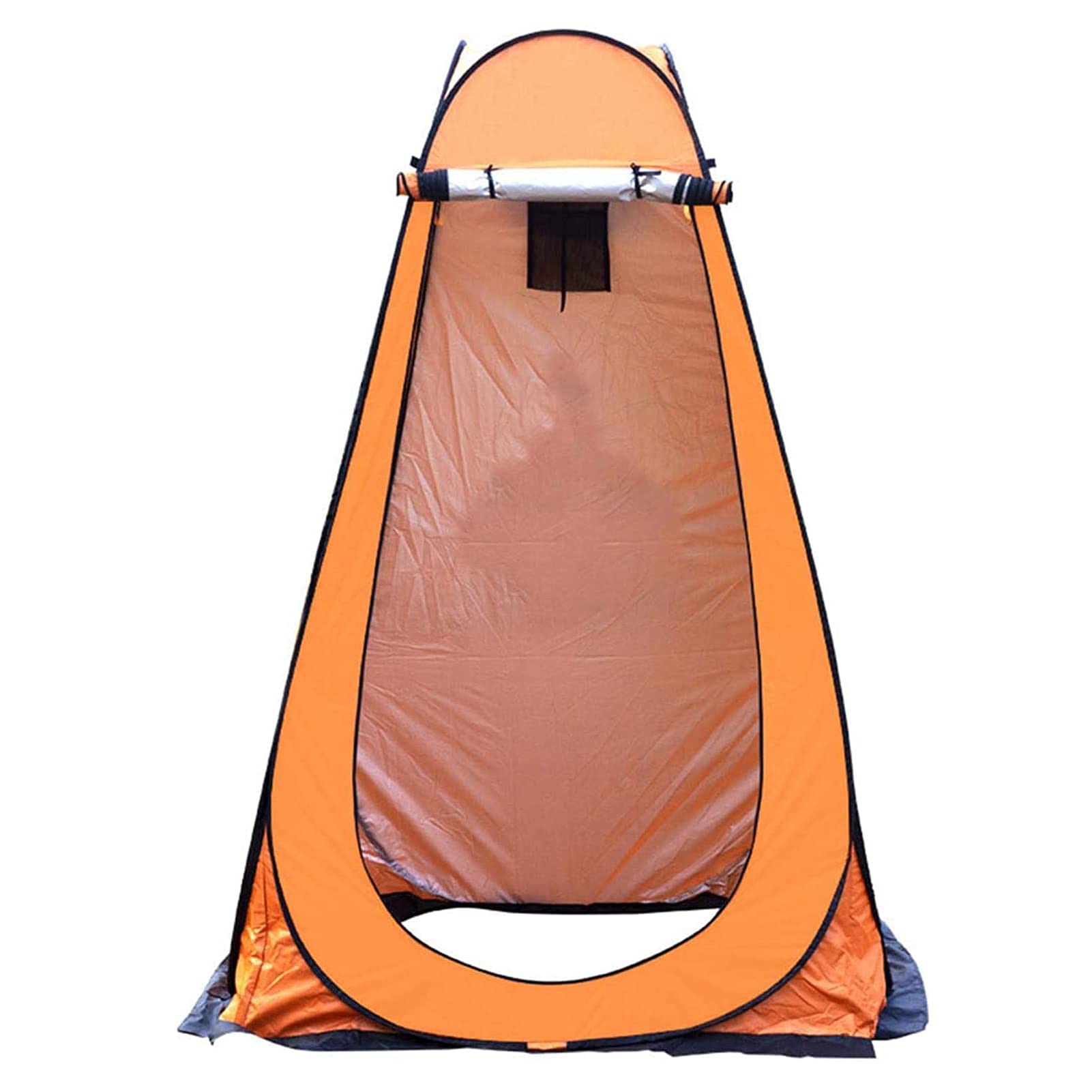 Portable Waterproof Pop Up Shower Tent for Camping & Hiking - Durable Outdoor Privacy Shelter with Quick Setup - Ideal for Beach, RV Trips & Backpacking (Orange)