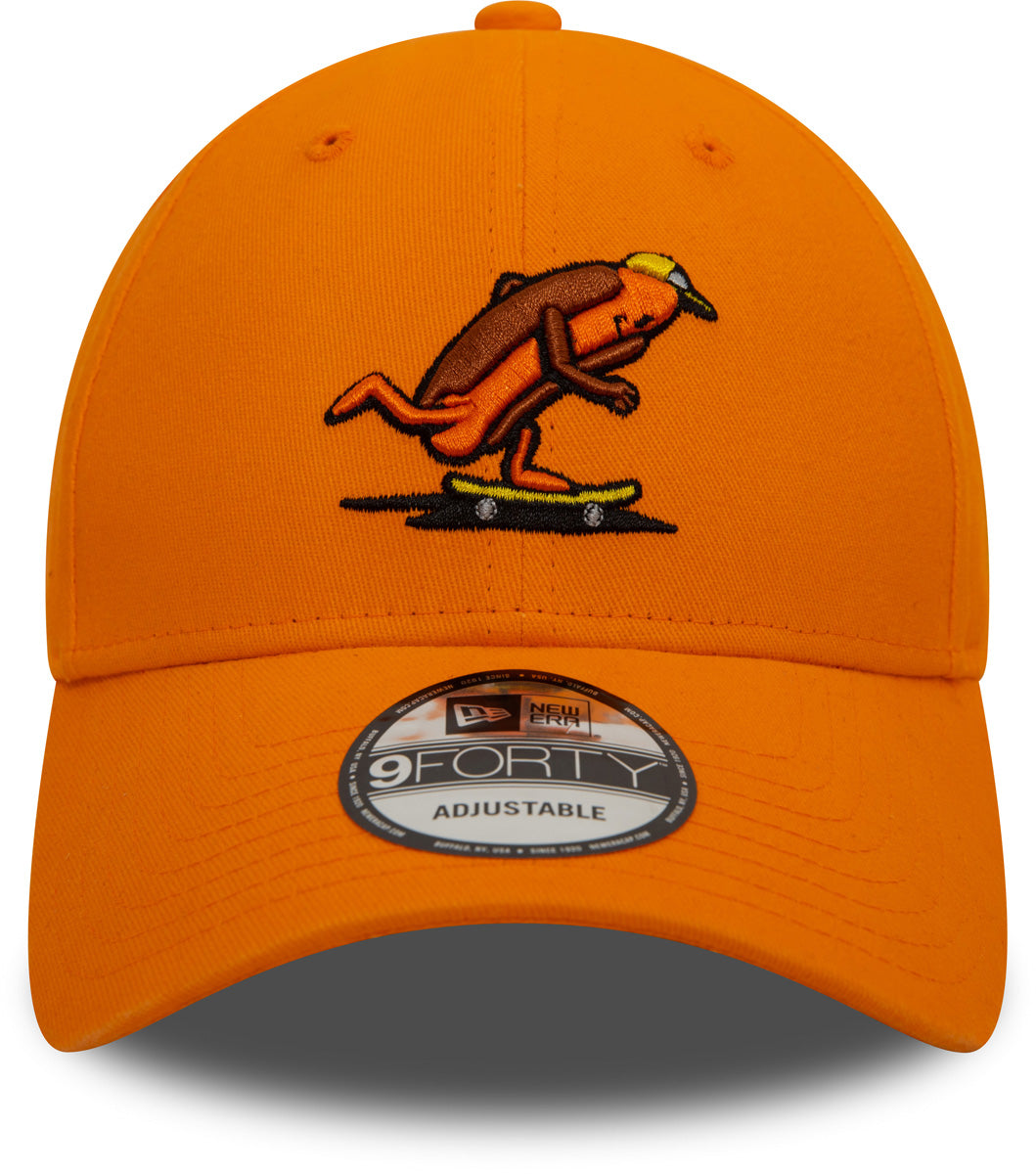 New Era 9Forty New York Hotdog Orange Baseball Cap - Adjustable Snapback Hat for Men & Women - Perfect for Baseball Games, Streetwear Fashion & Outdoor Activities
