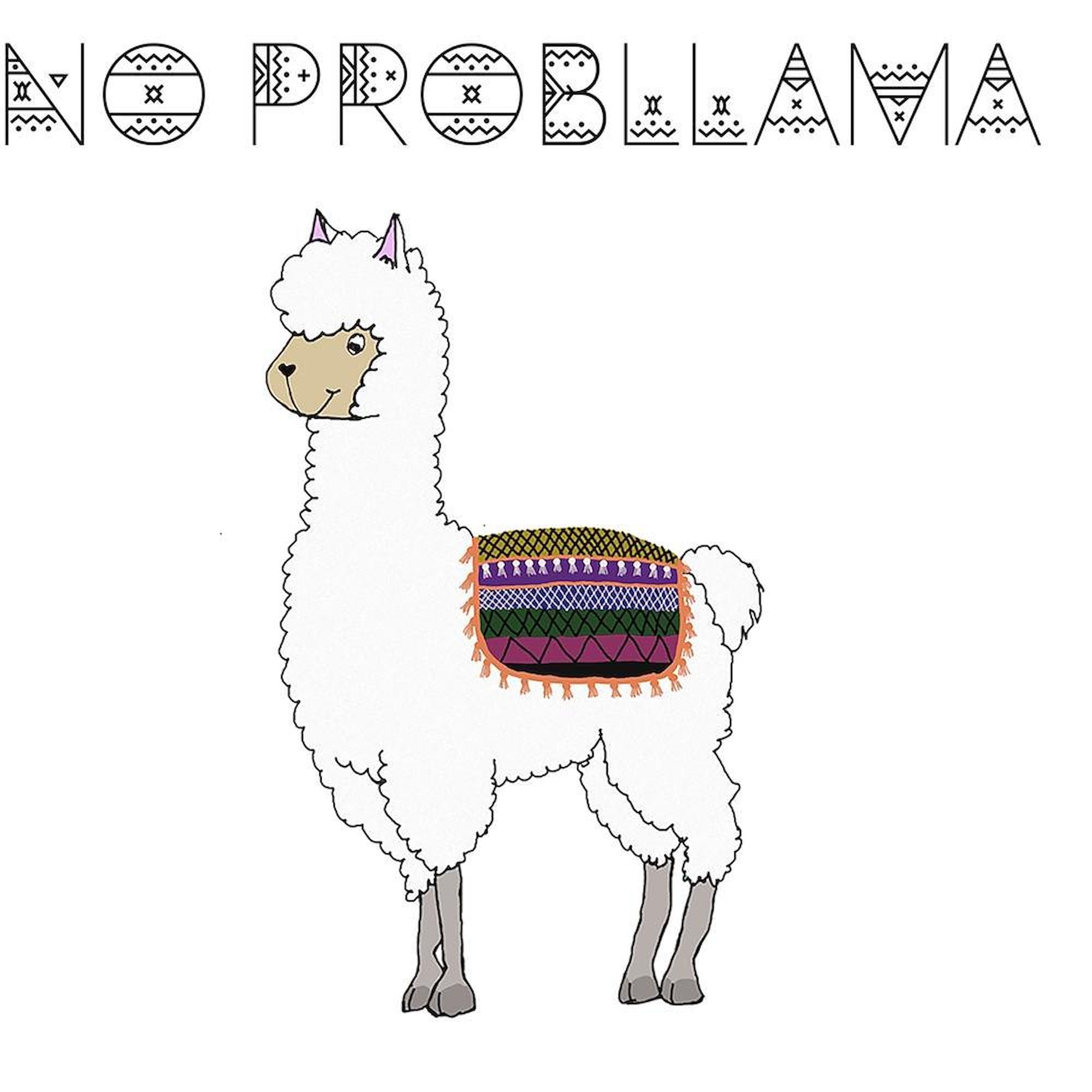 No Prob Llama! 15 oz (444 ml) Ceramic Coffee Mug - Funny Cute Llama Design, Perfect for Tea & Hot Drinks, Great Gift for Office, Home, or Camping Use