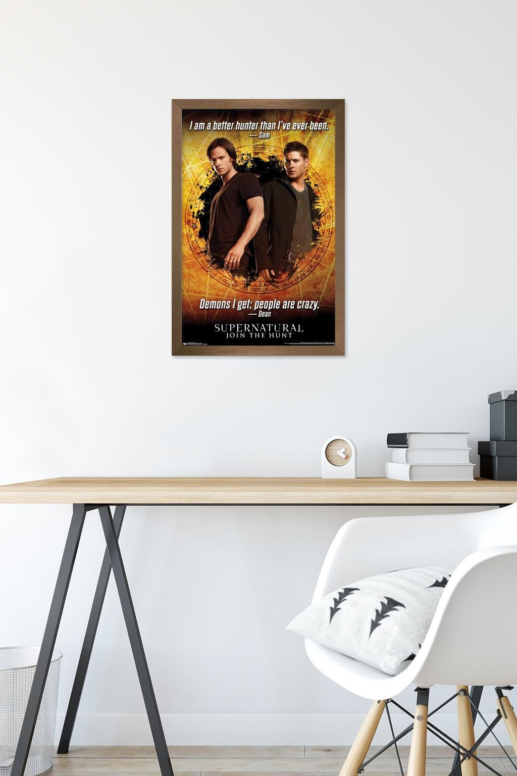 Trends International Supernatural Quotes Wall Poster - 14.725 x 22.375 Inches, Bronze Framed Version - Perfect for Home Decor, Office, Dorm Room & TV Show Fan Gifts