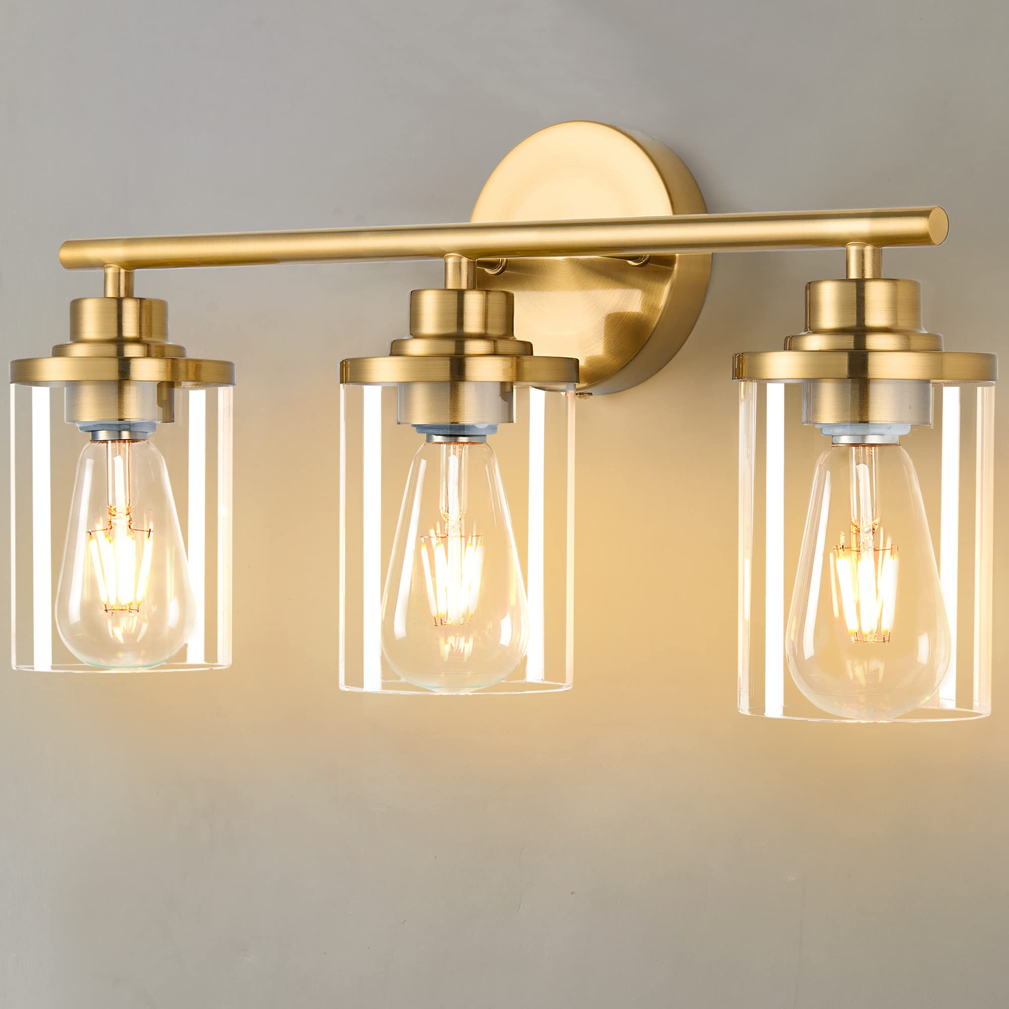 Modern Brushed Gold Vanity Light Fixture - 20